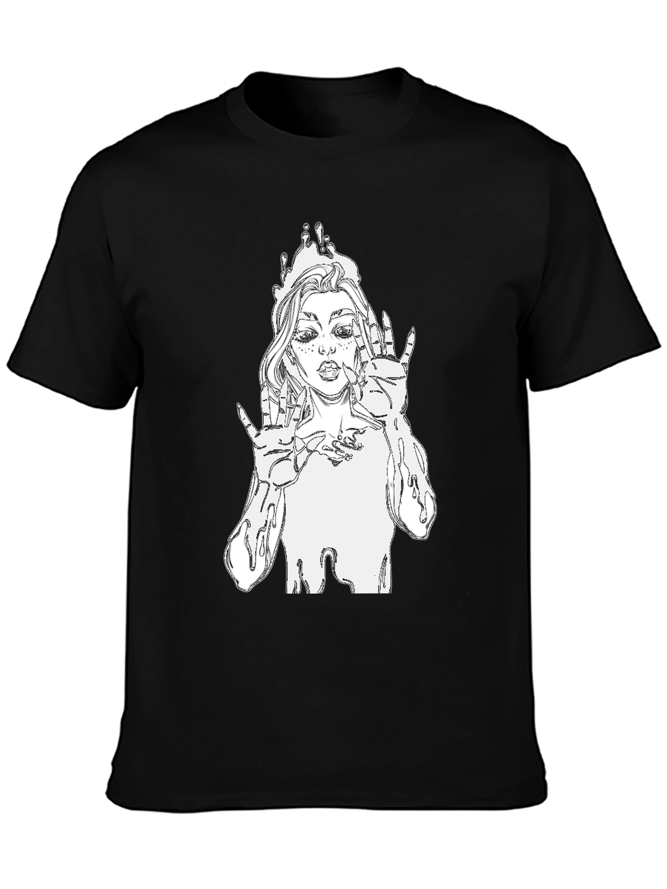 Unique Graphic Tee - Stylish Black Cotton T-Shirt