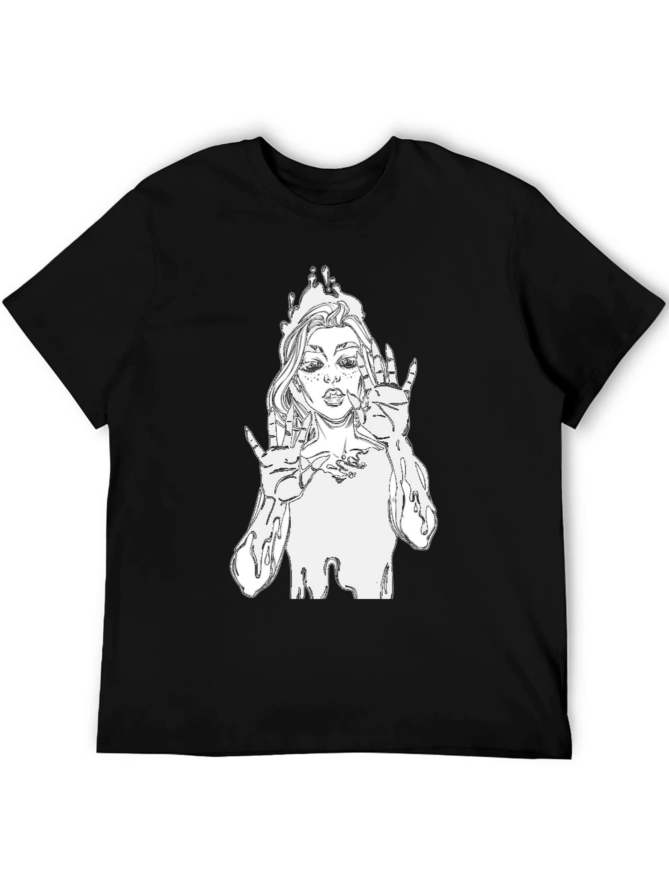 Unique Graphic Tee - Stylish Black Cotton T-Shirt