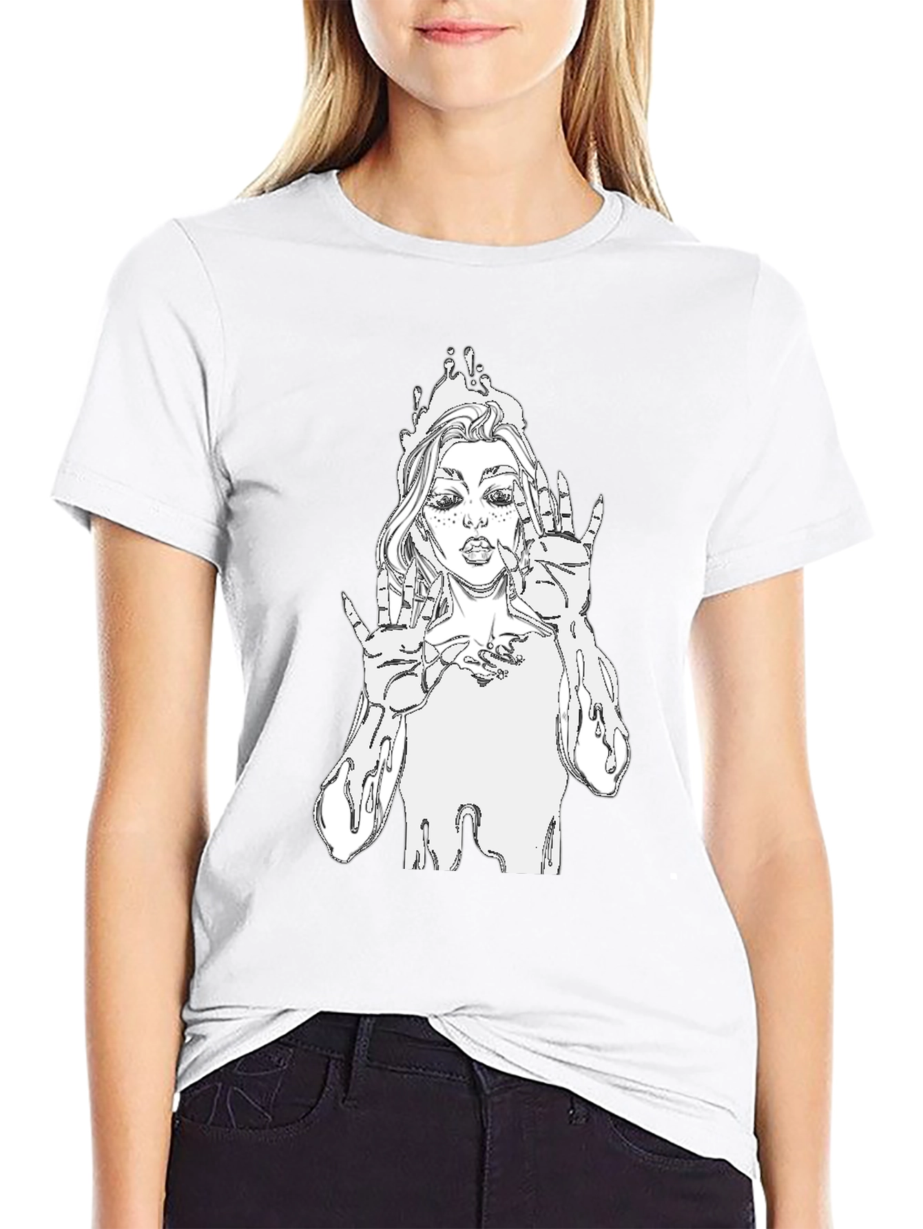 Unique Graphic Tee - Stylish Black Cotton T-Shirt
