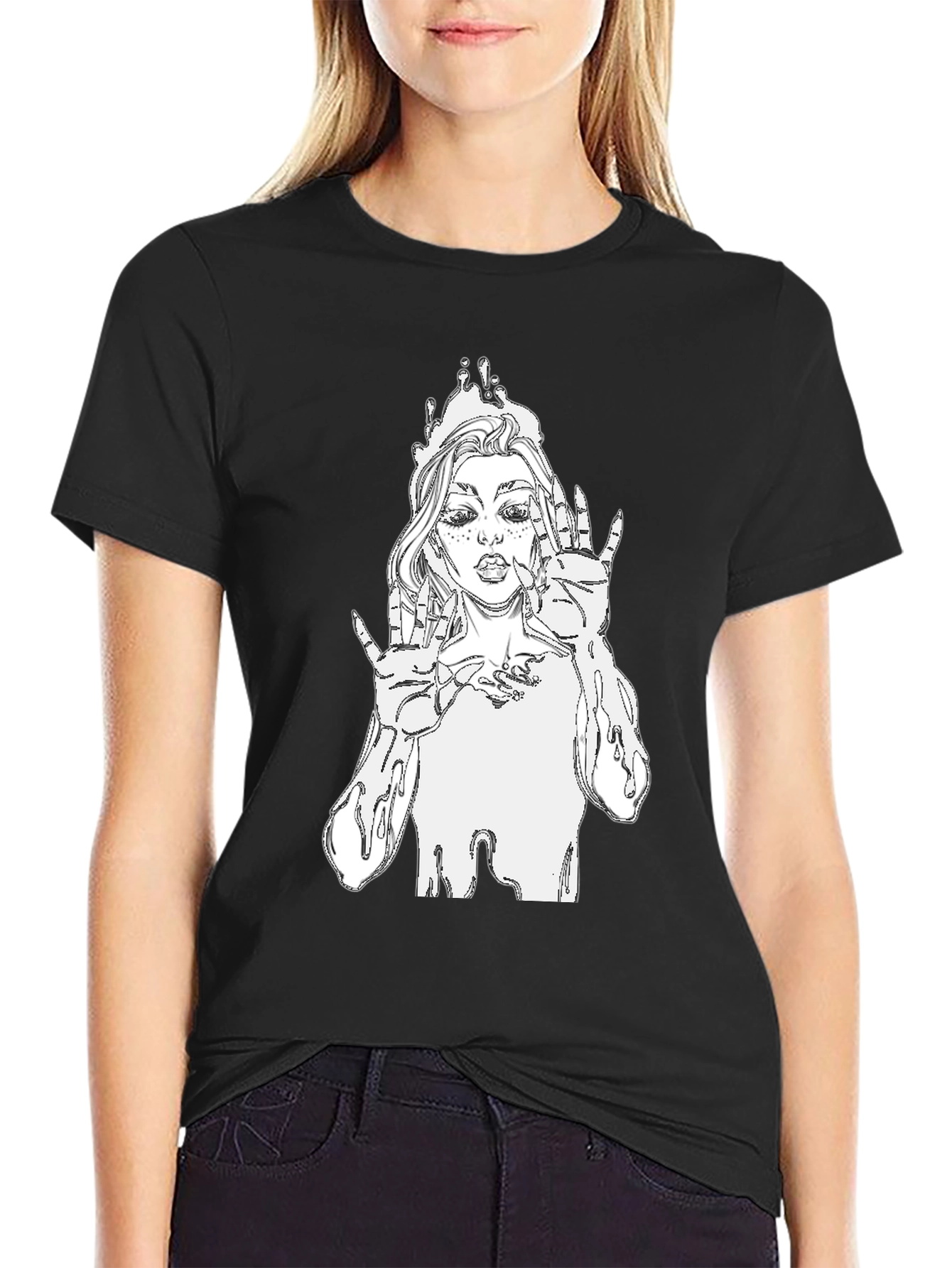 Unique Graphic Tee - Stylish Black Cotton T-Shirt