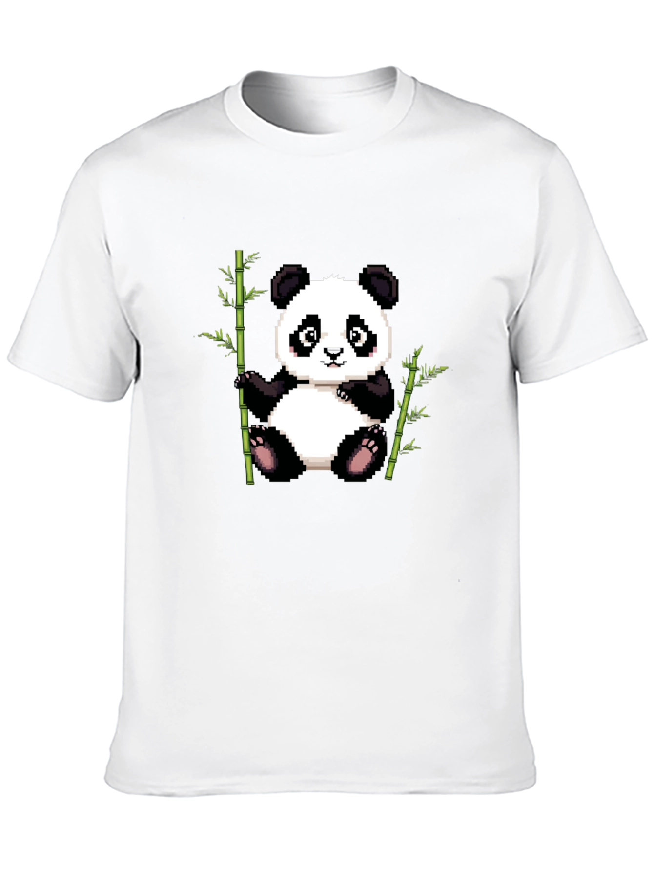Pixel Panda T-Shirt - Cute Panda Bamboo Design
