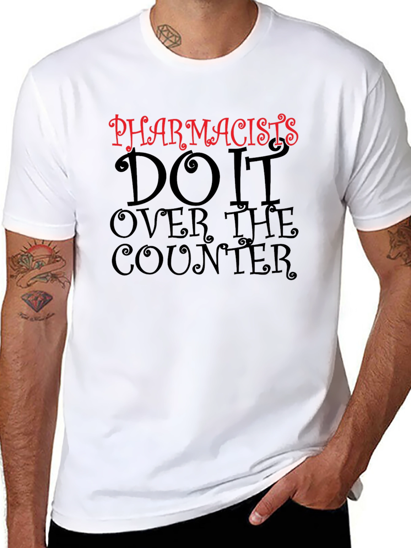 Pharmacists Do It Over The Counter Black T-Shirt