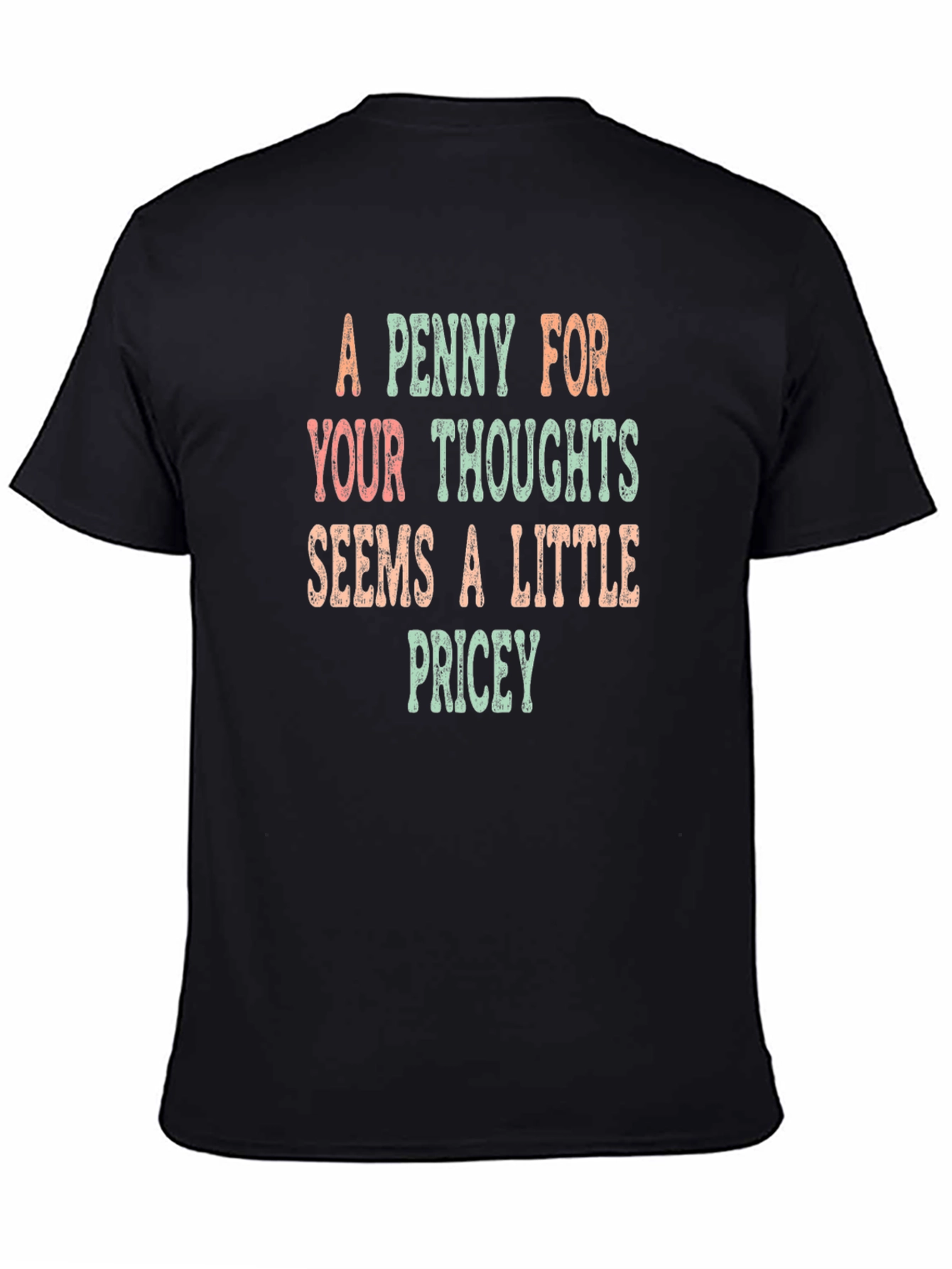 Penny for Your Thoughts Black Graphic Tee