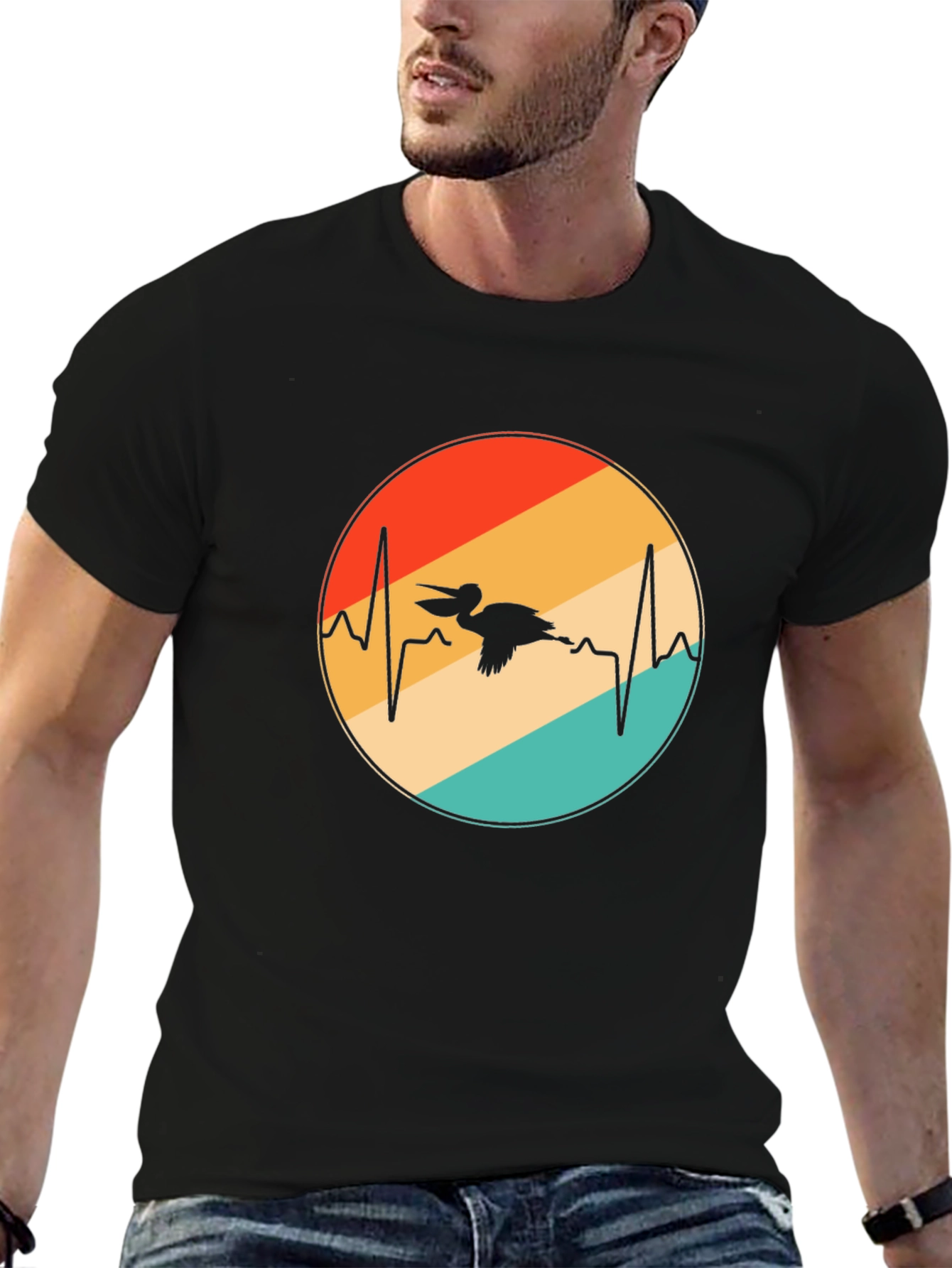 Pelican Heartbeat Retro Graphic Tee