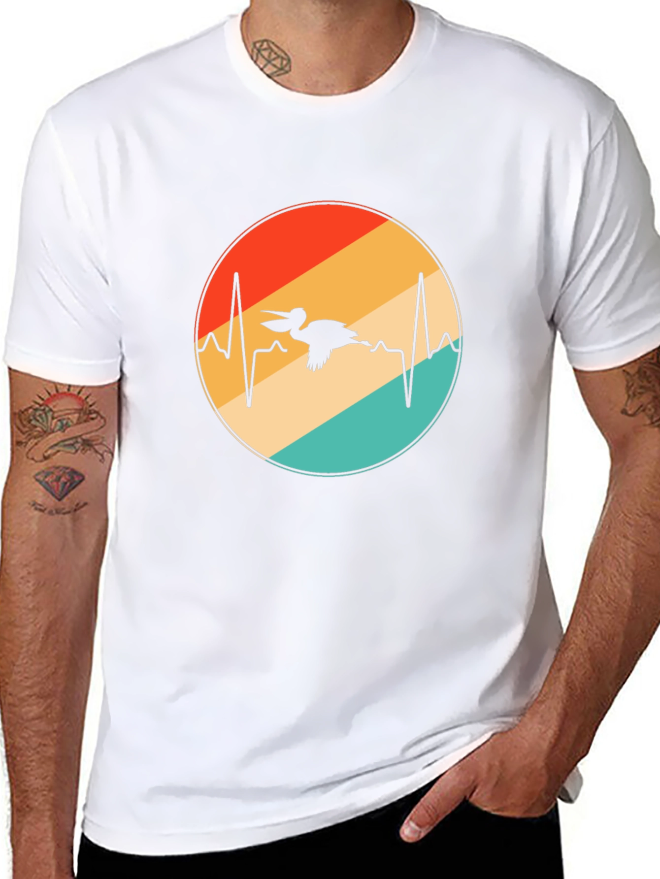 Pelican Heartbeat Retro Graphic Tee