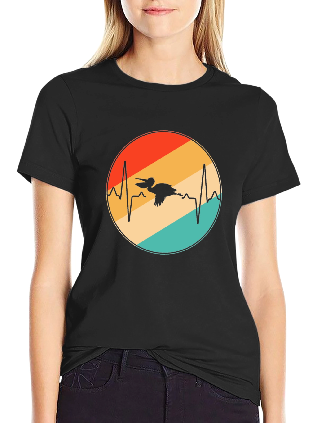 Pelican Heartbeat Retro Graphic Tee