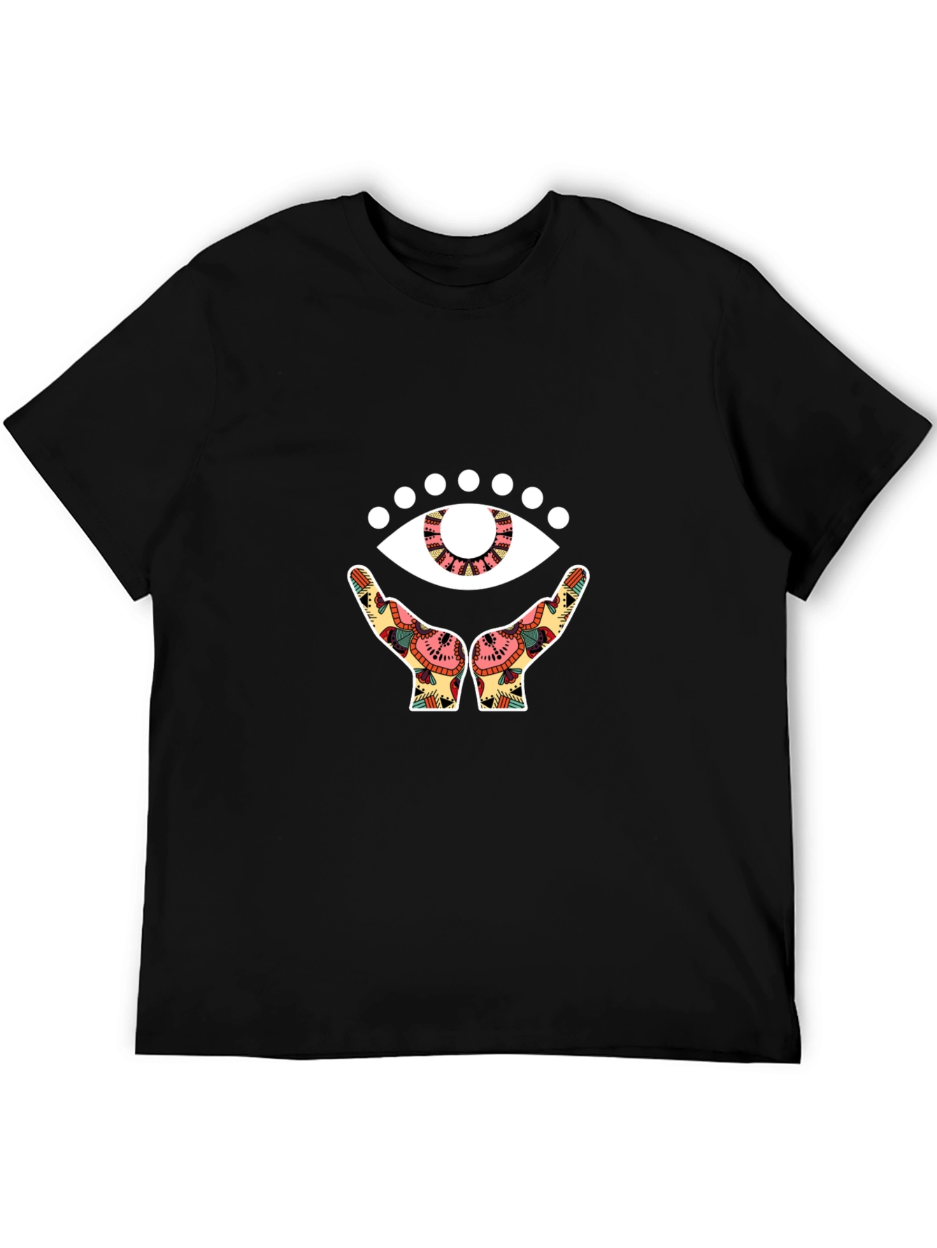 Mystic Eye Graphic Tee - Black Cotton Comfort