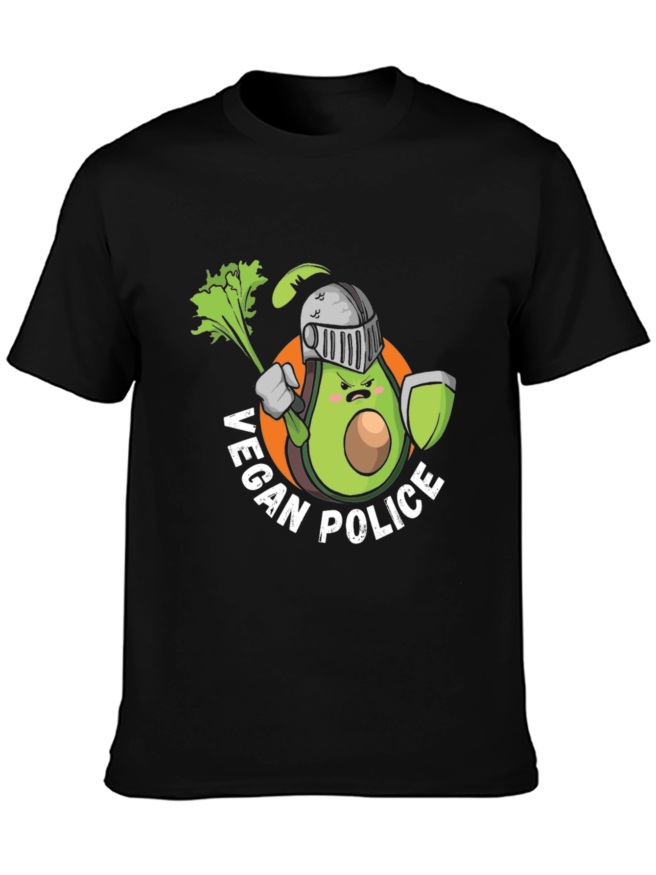 Vegan Police Avocado Knight T-Shirt