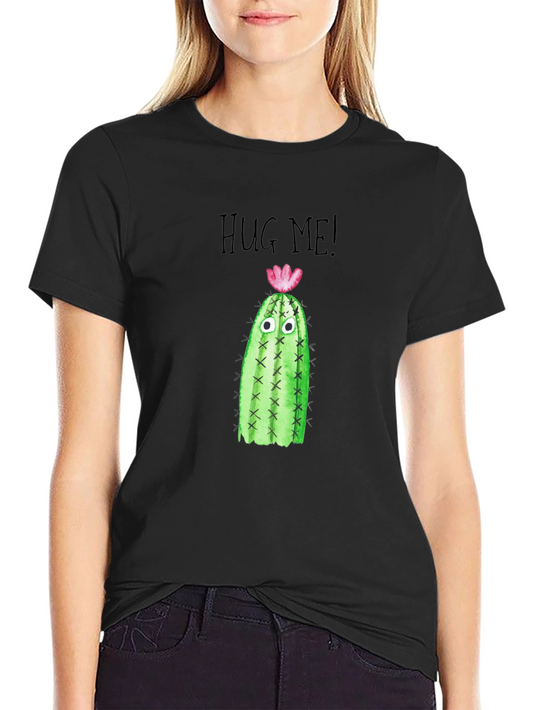 Hug Me Cactus Tee - Quirky Graphic T-Shirt
