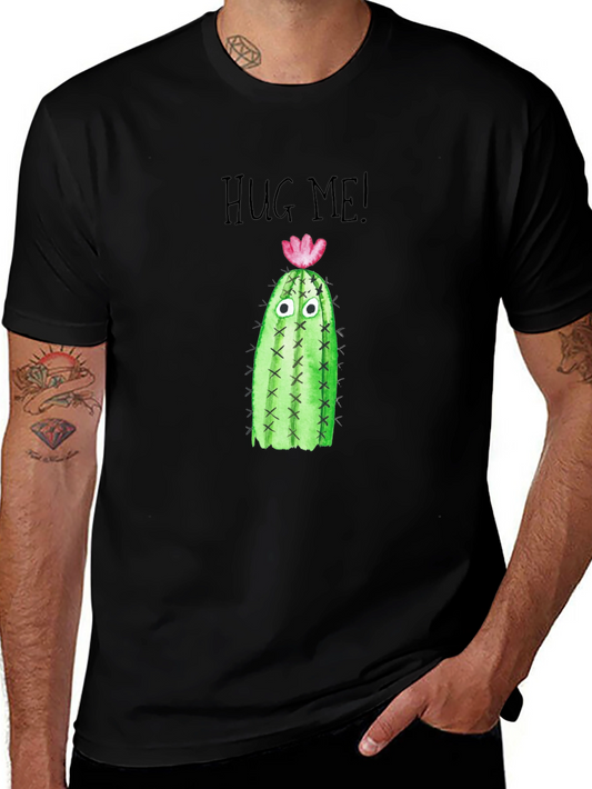 Hug Me Cactus Tee - Quirky Graphic T-Shirt