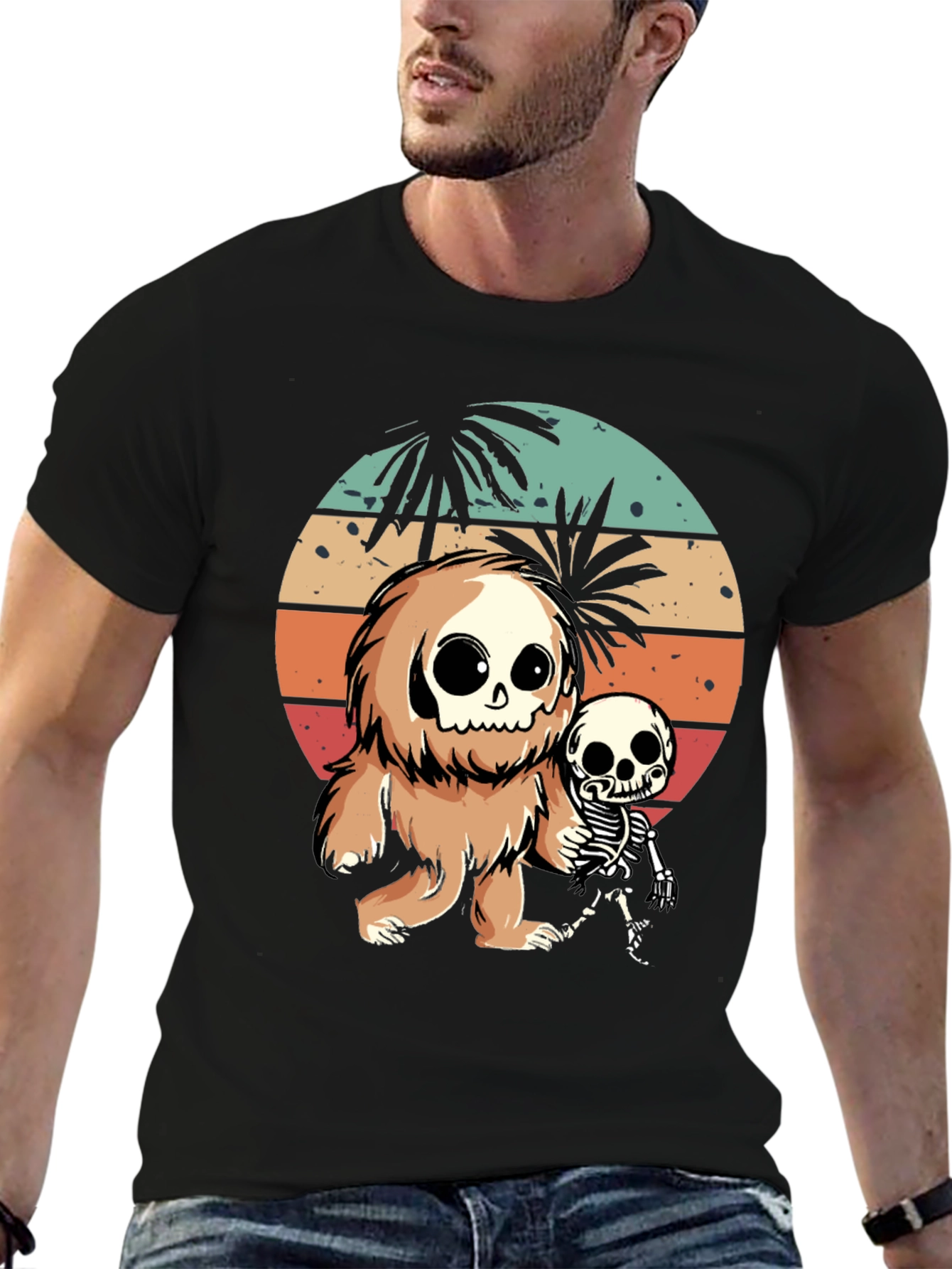 Bigfoot & Skeleton Tee: Beach Vibes