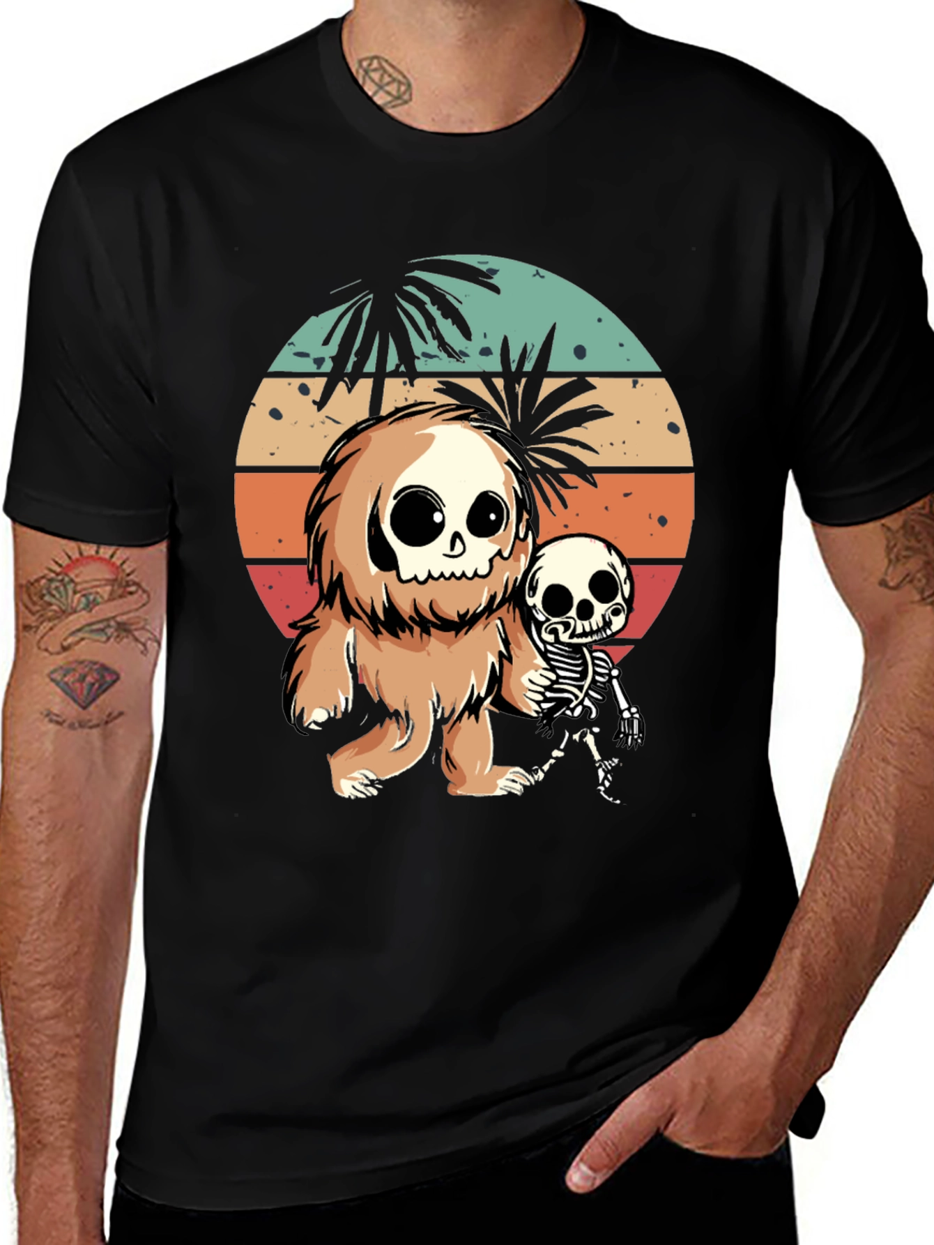 Bigfoot & Skeleton Tee: Beach Vibes