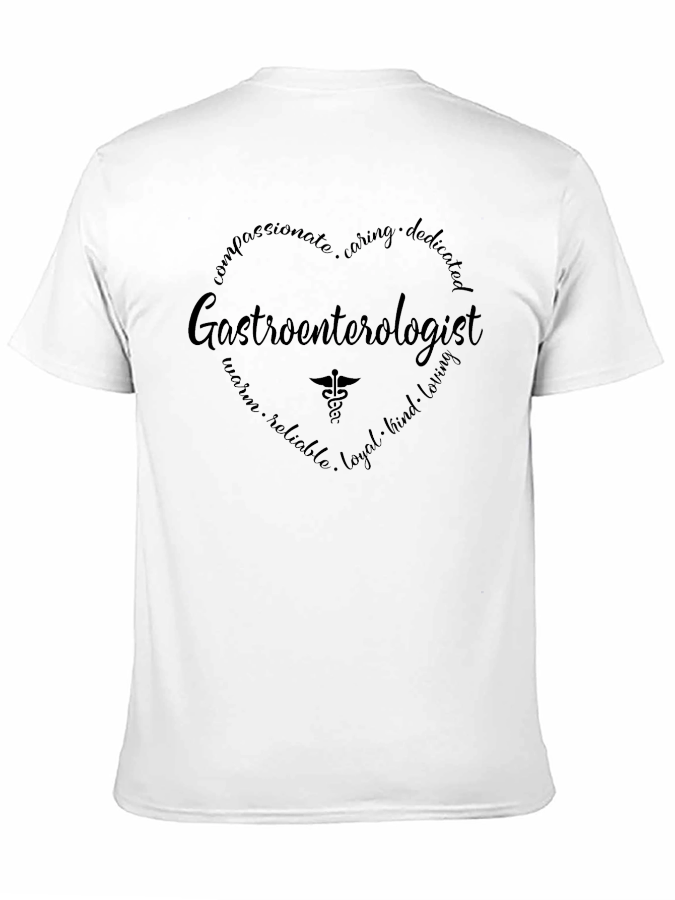 Gastroenterologist Heart Graphic Black T-Shirt