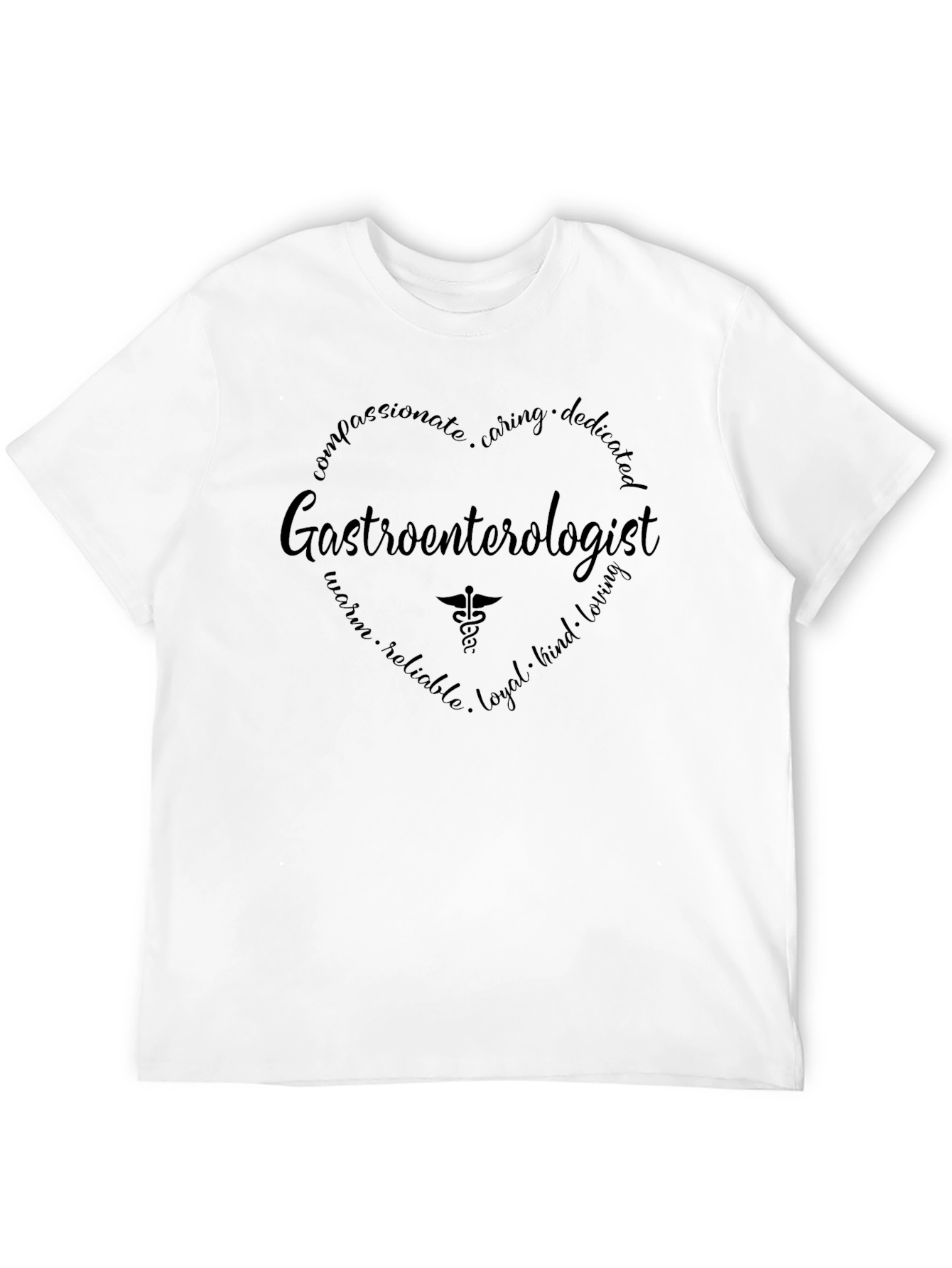 Gastroenterologist Heart Graphic Black T-Shirt