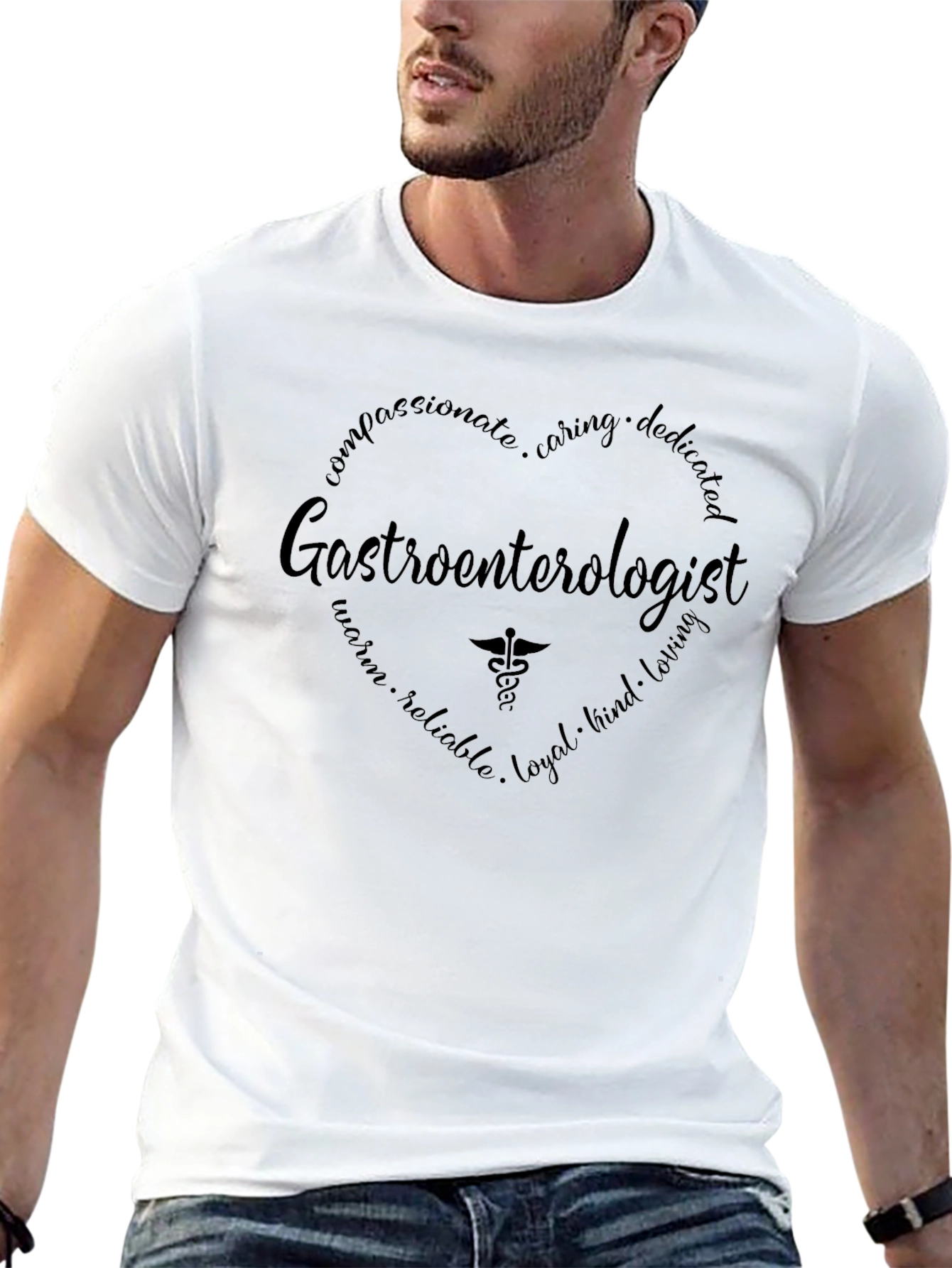 Gastroenterologist Heart Graphic Black T-Shirt