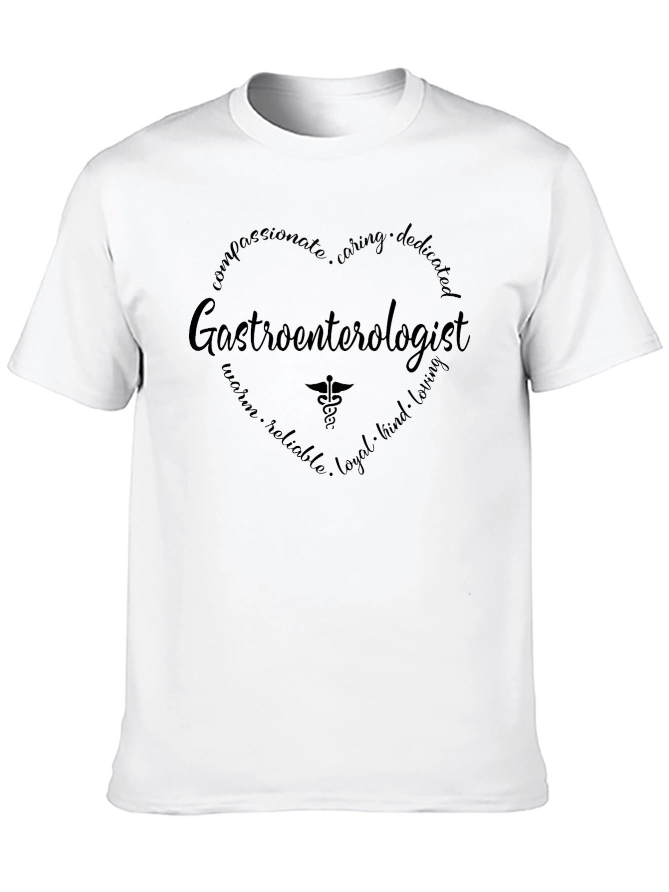 Gastroenterologist Heart Graphic Black T-Shirt