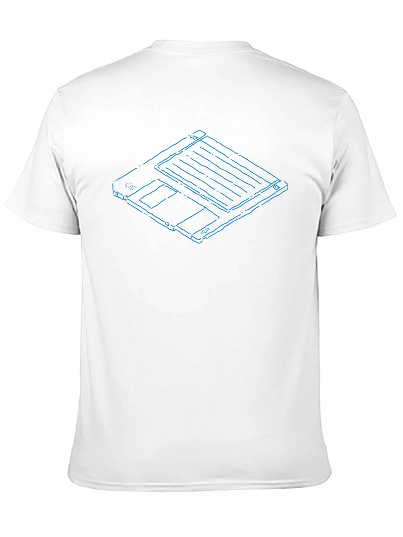 Retro Floppy Disk Graphic Tee - Black