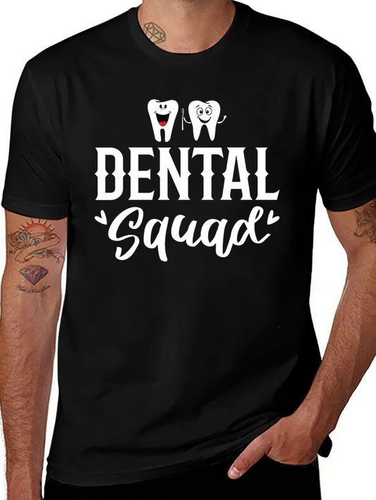Dental Squad Graphic Tee - Black Cotton T-Shirt