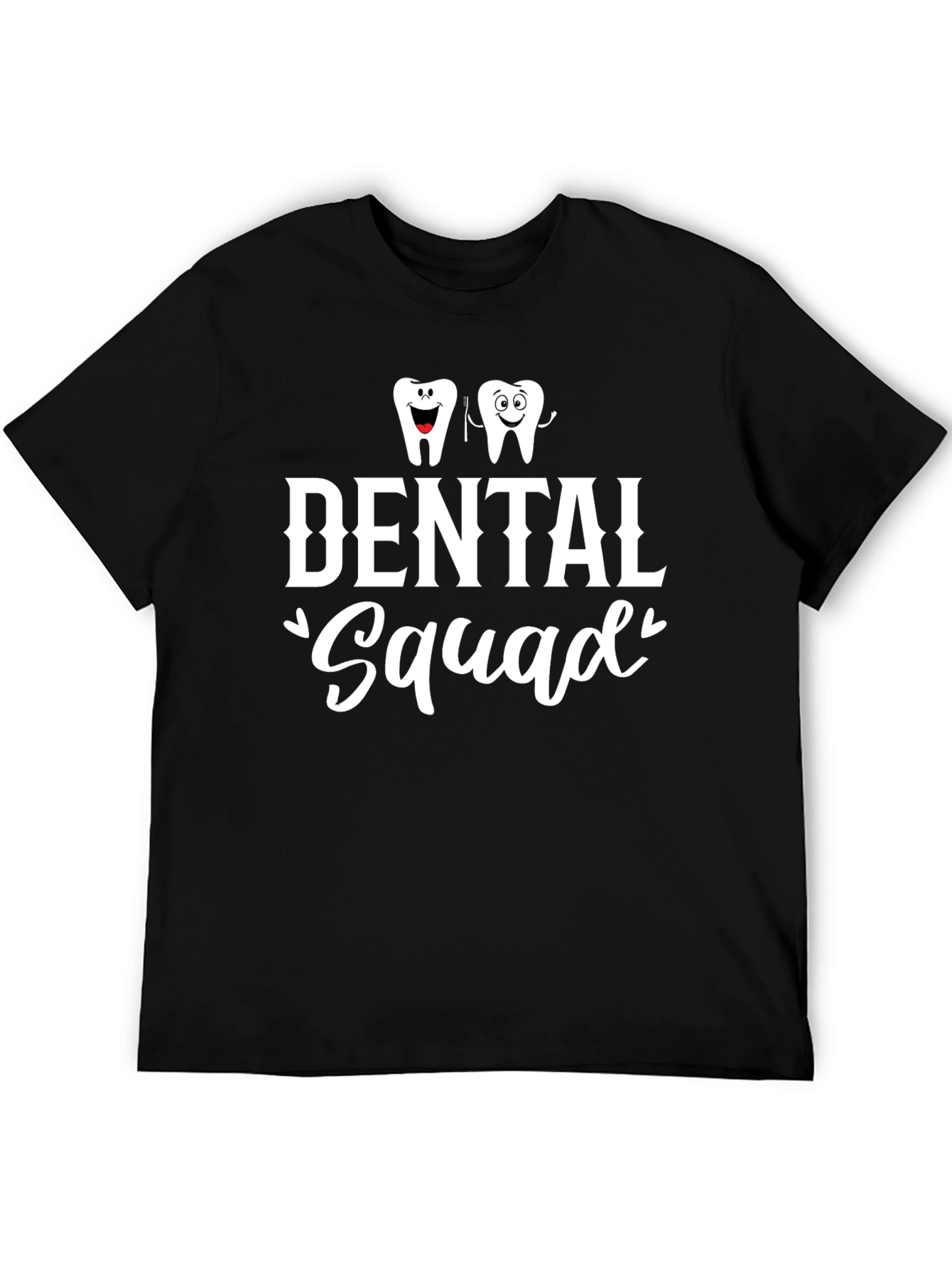 Dental Squad Graphic Tee - Black Cotton T-Shirt