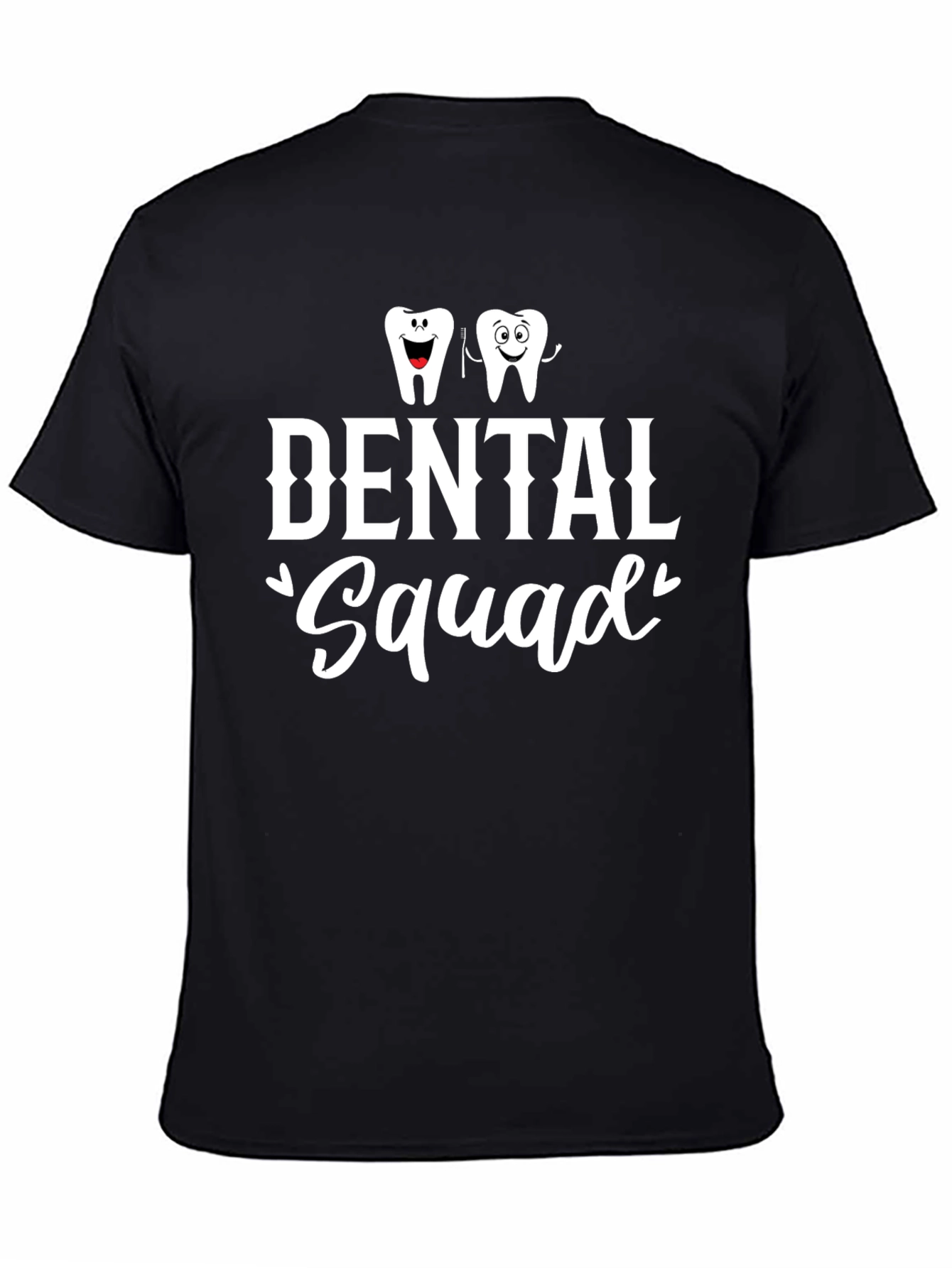 Dental Squad Graphic Tee - Black Cotton T-Shirt