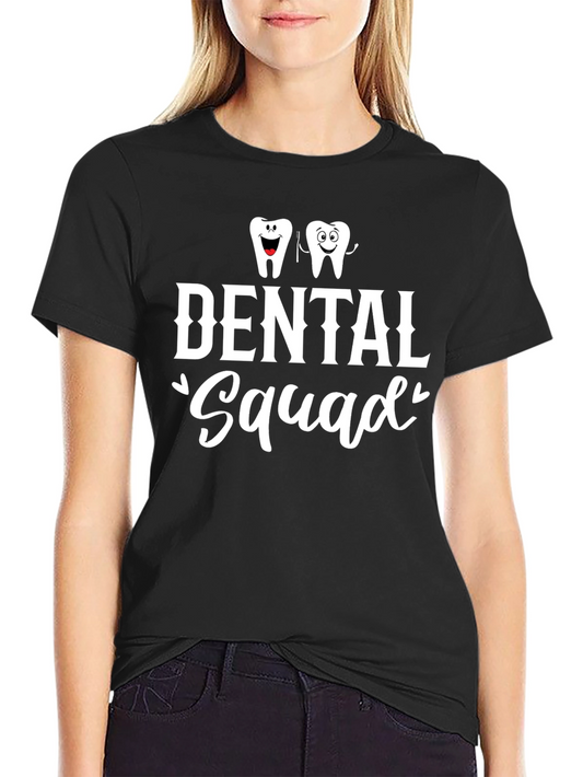 Dental Squad Graphic Tee - Black Cotton T-Shirt