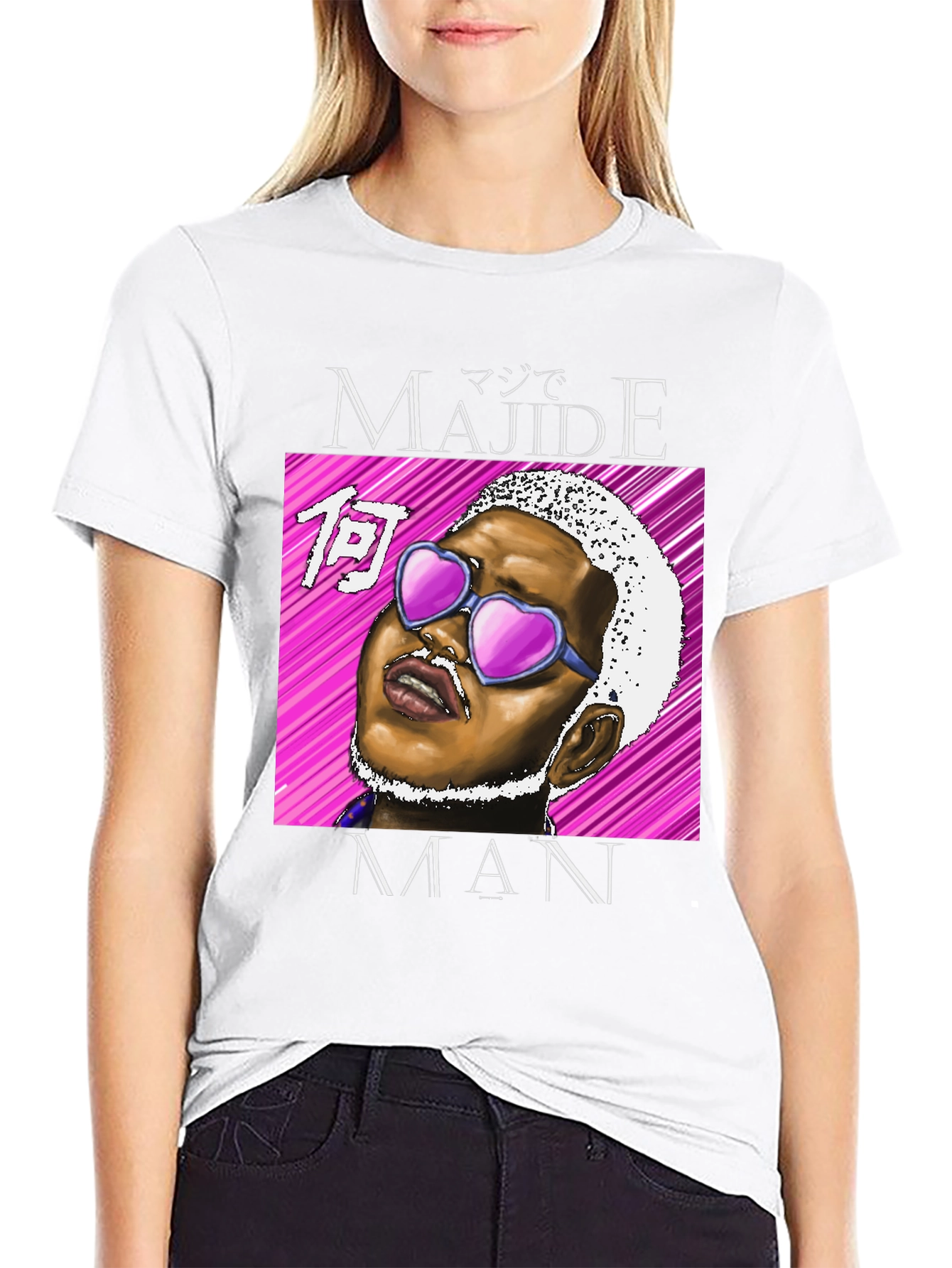 Majide Man T-Shirt - Black Graphic Tee