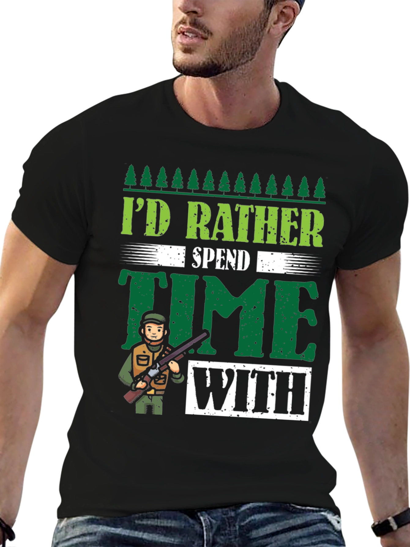 Id Rather Spend Time Hunting Graphic T-Shirt