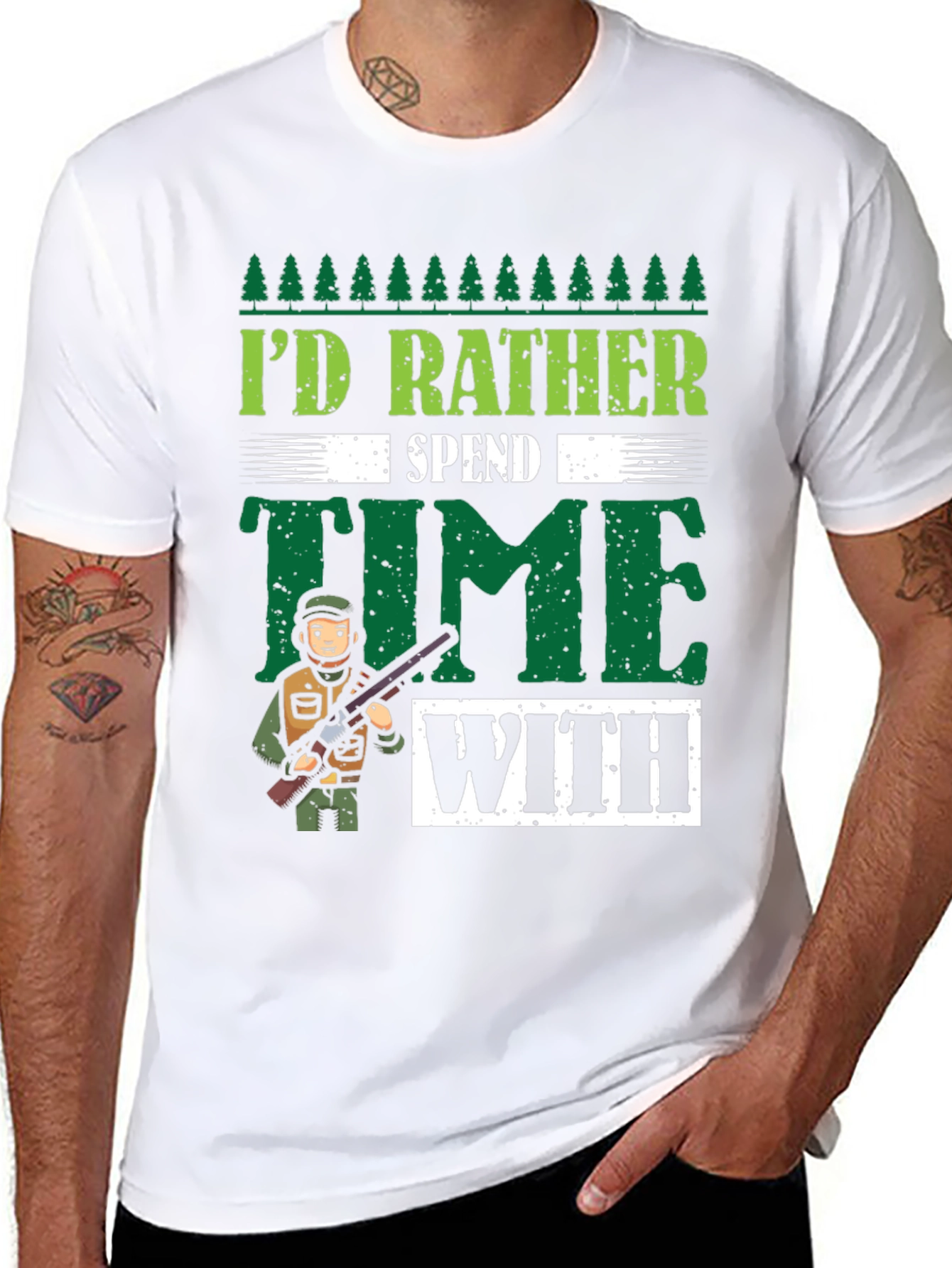 Id Rather Spend Time Hunting Graphic T-Shirt