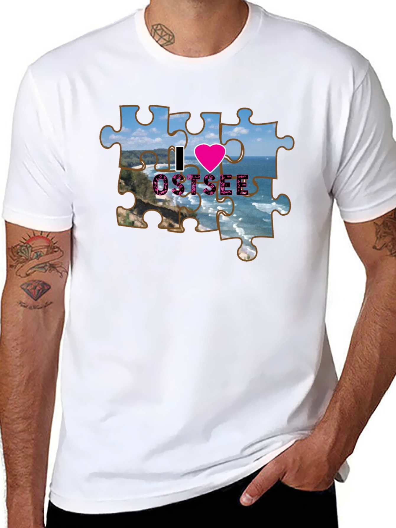 I Love Ostsee Jigsaw Tee