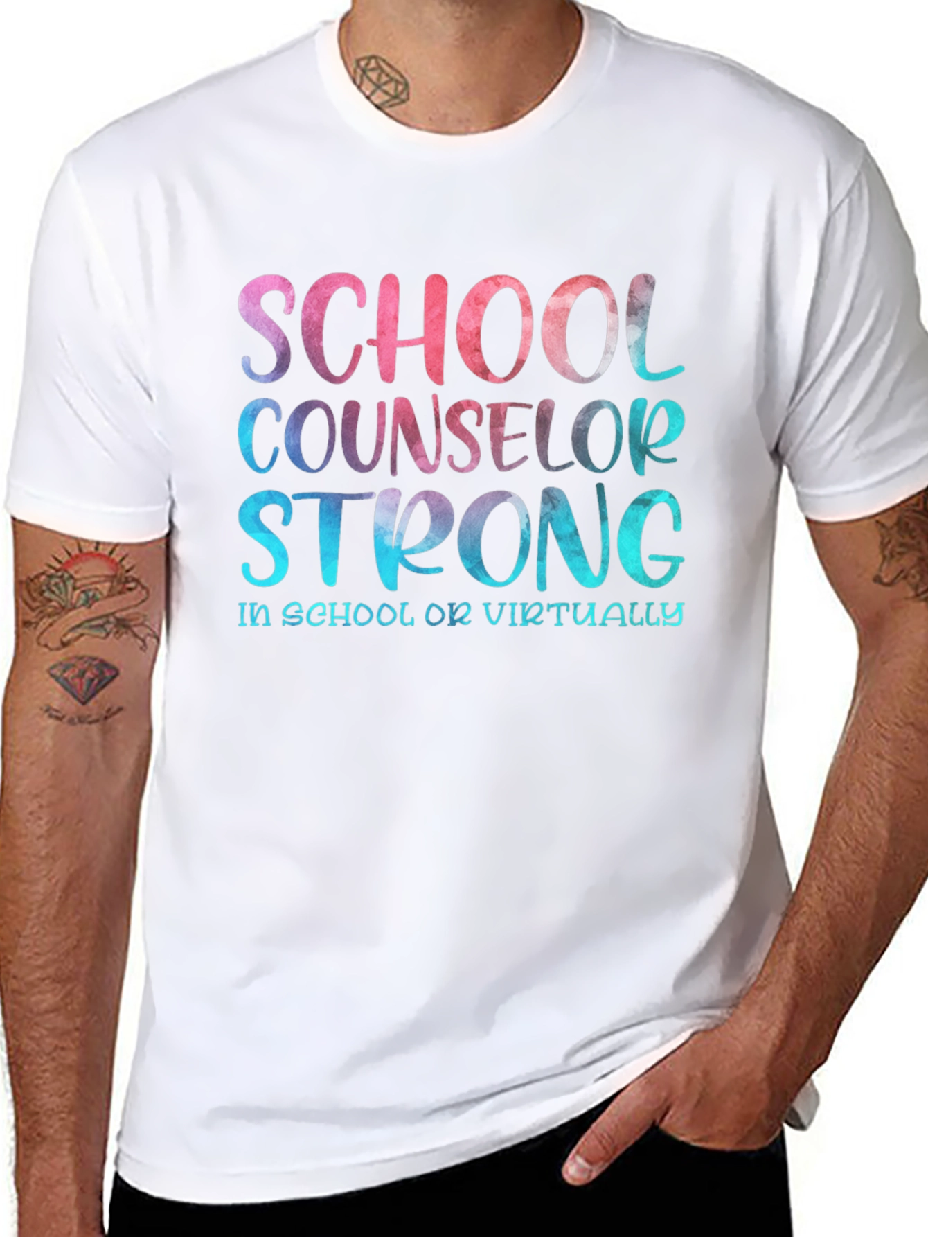 School Counselor Strong T-Shirt - Educator Appreciation