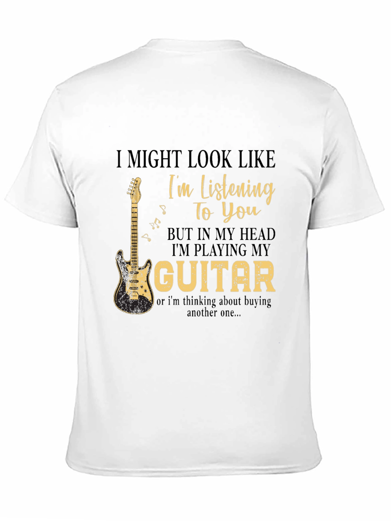 Guitar Lovers Tee: Im Playing My Guitar T-Shirt