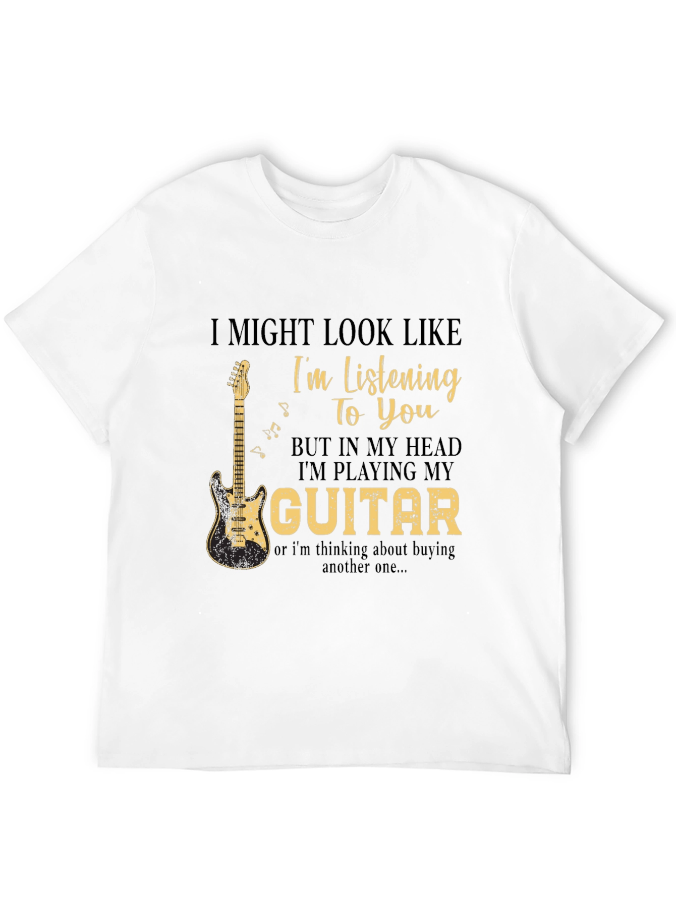 Guitar Lovers Tee: Im Playing My Guitar T-Shirt