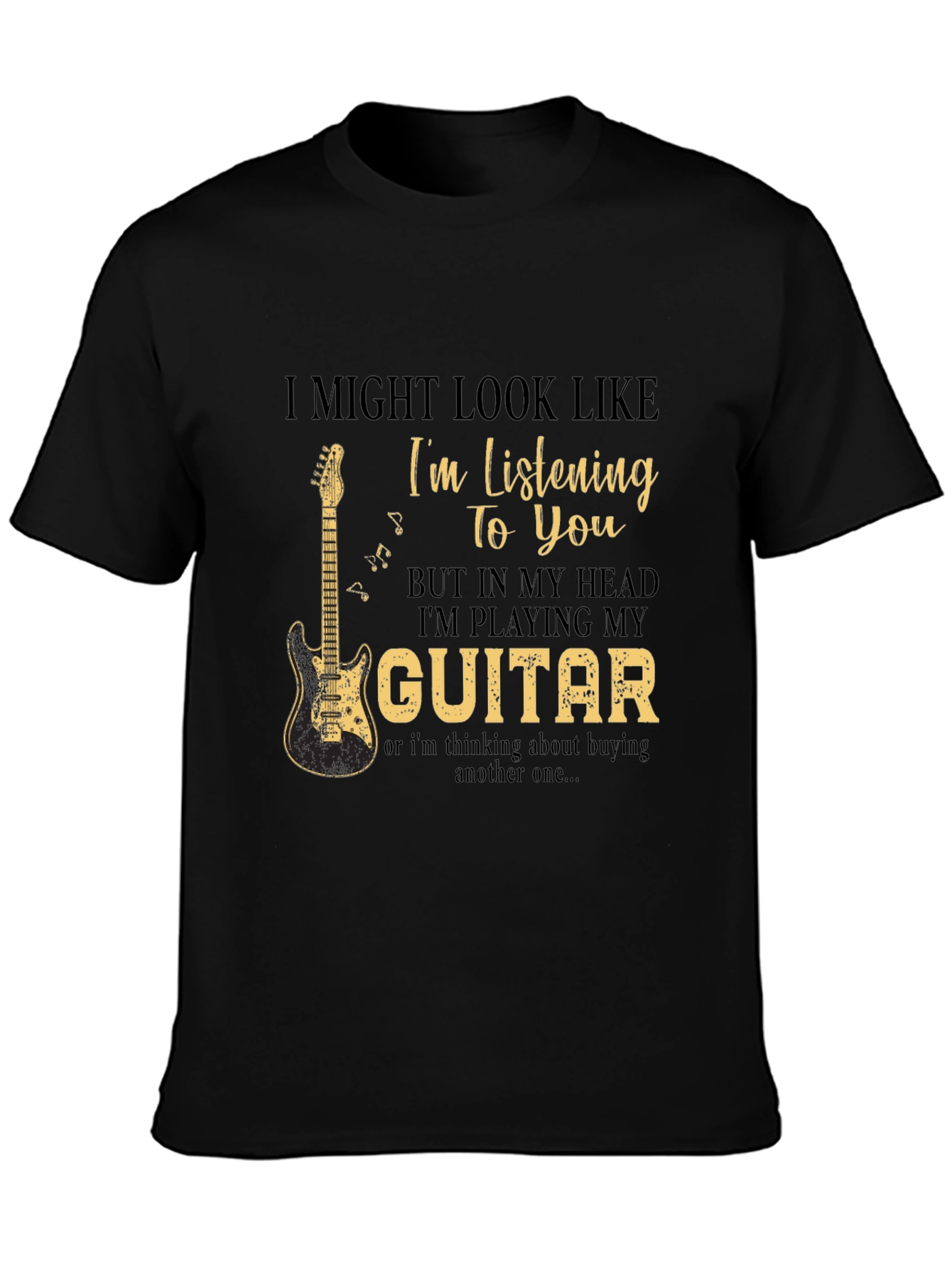 Guitar Lovers Tee: Im Playing My Guitar T-Shirt