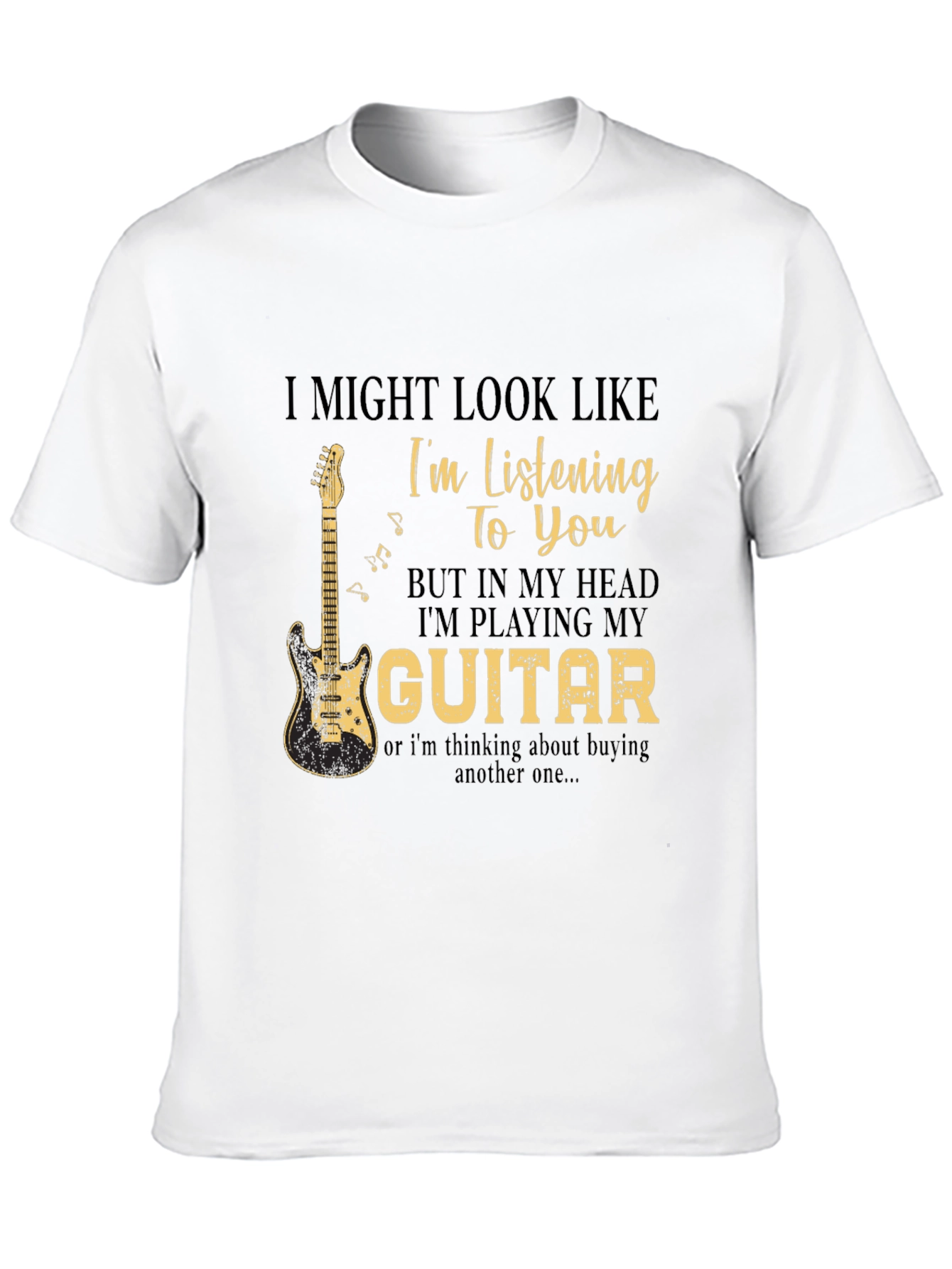Guitar Lovers Tee: Im Playing My Guitar T-Shirt