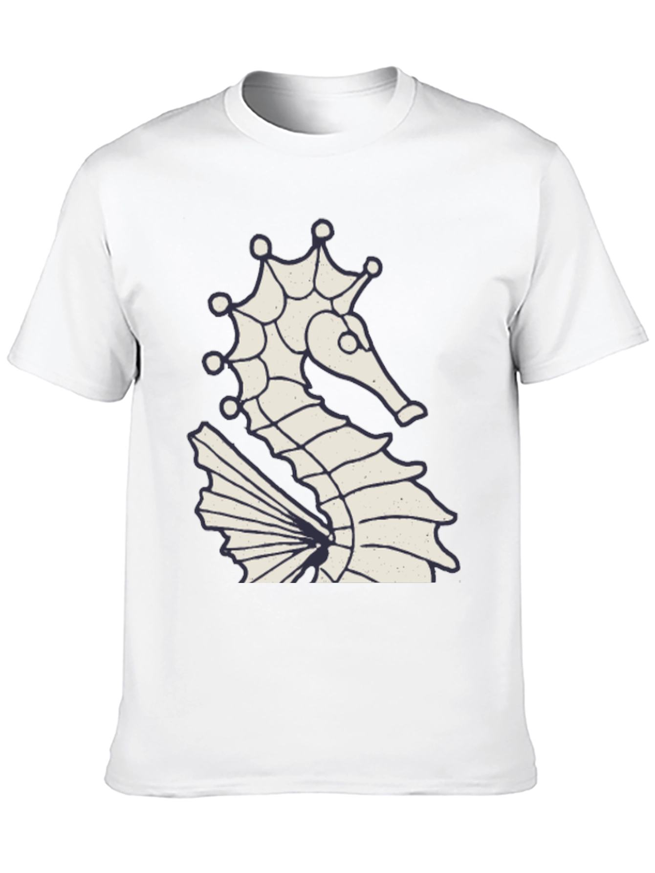 Seahorse Graphic Tee - Black Cotton Blend