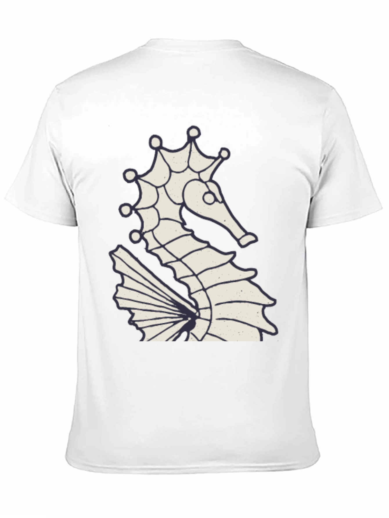 Seahorse Graphic Tee - Black Cotton Blend