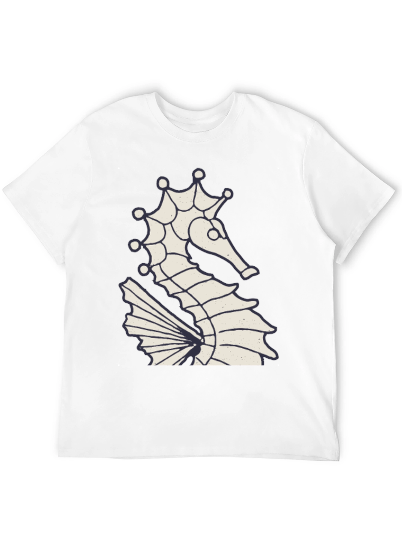 Seahorse Graphic Tee - Black Cotton Blend