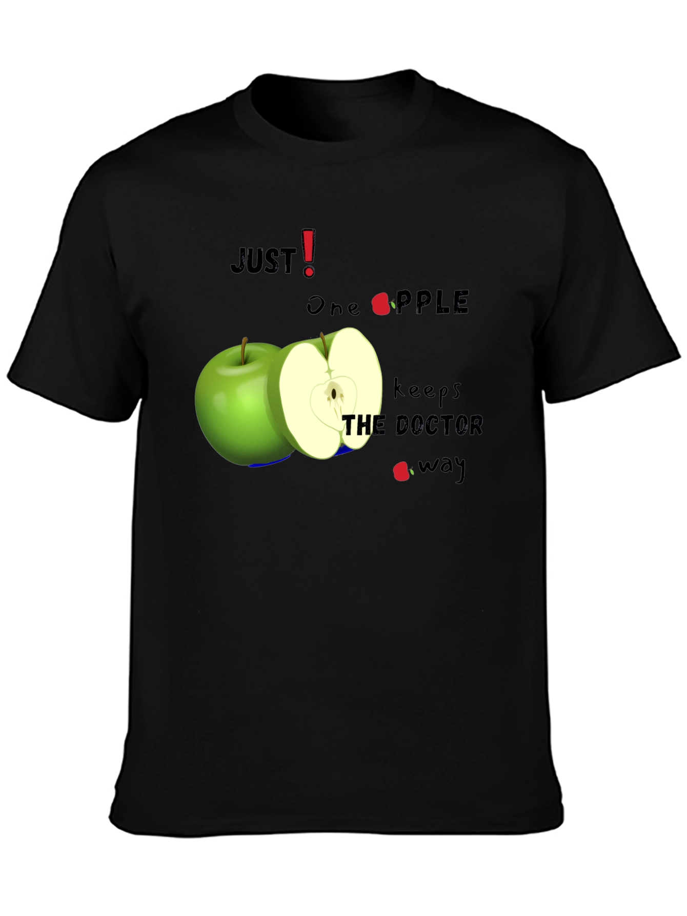 Funny Apple a Day T-Shirt - Doctor Repellent