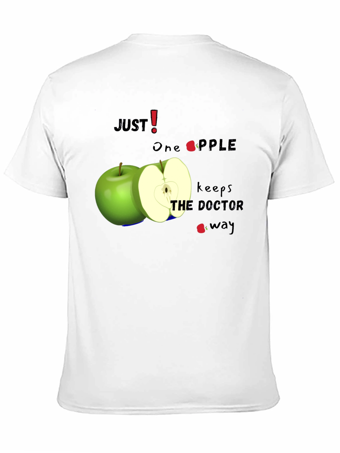 Funny Apple a Day T-Shirt - Doctor Repellent