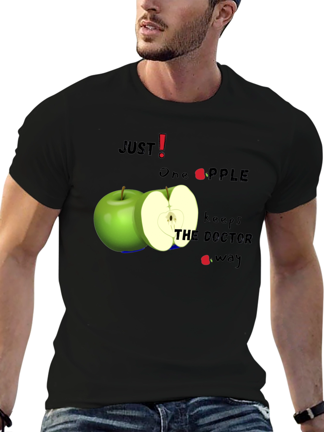 Funny Apple a Day T-Shirt - Doctor Repellent