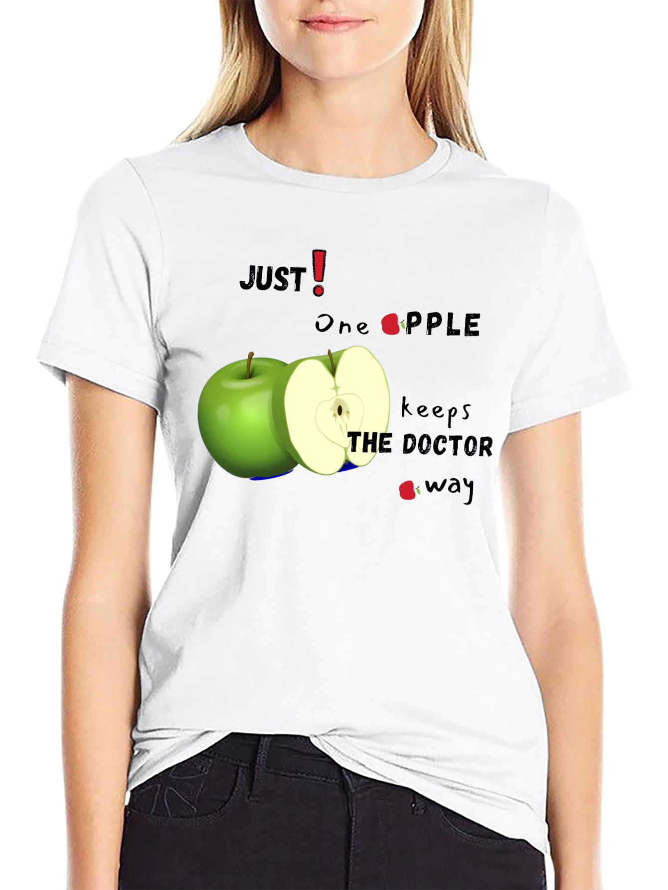 Funny Apple a Day T-Shirt - Doctor Repellent