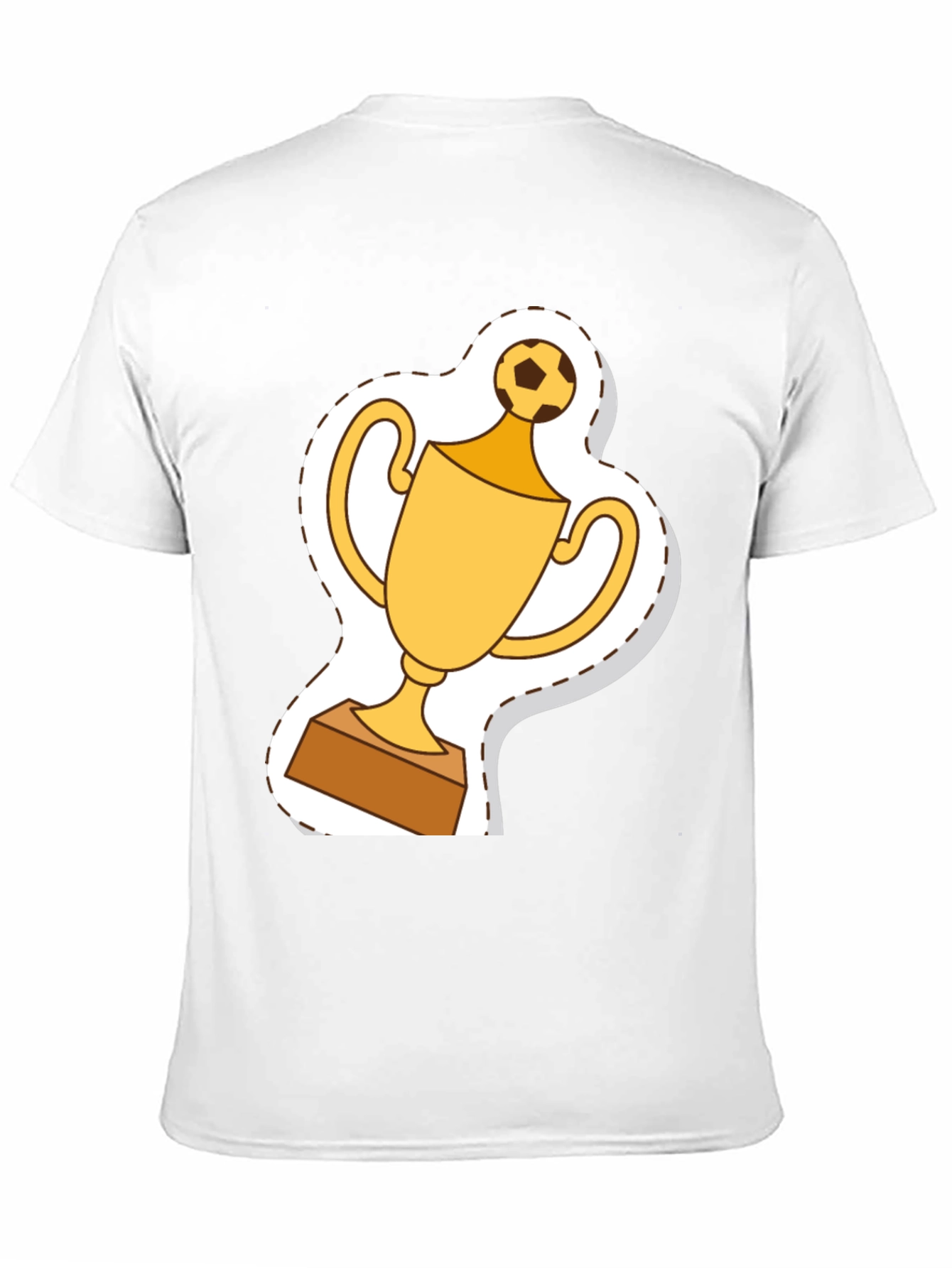 Soccer Trophy Graphic Tee - Black Cotton T-Shirt