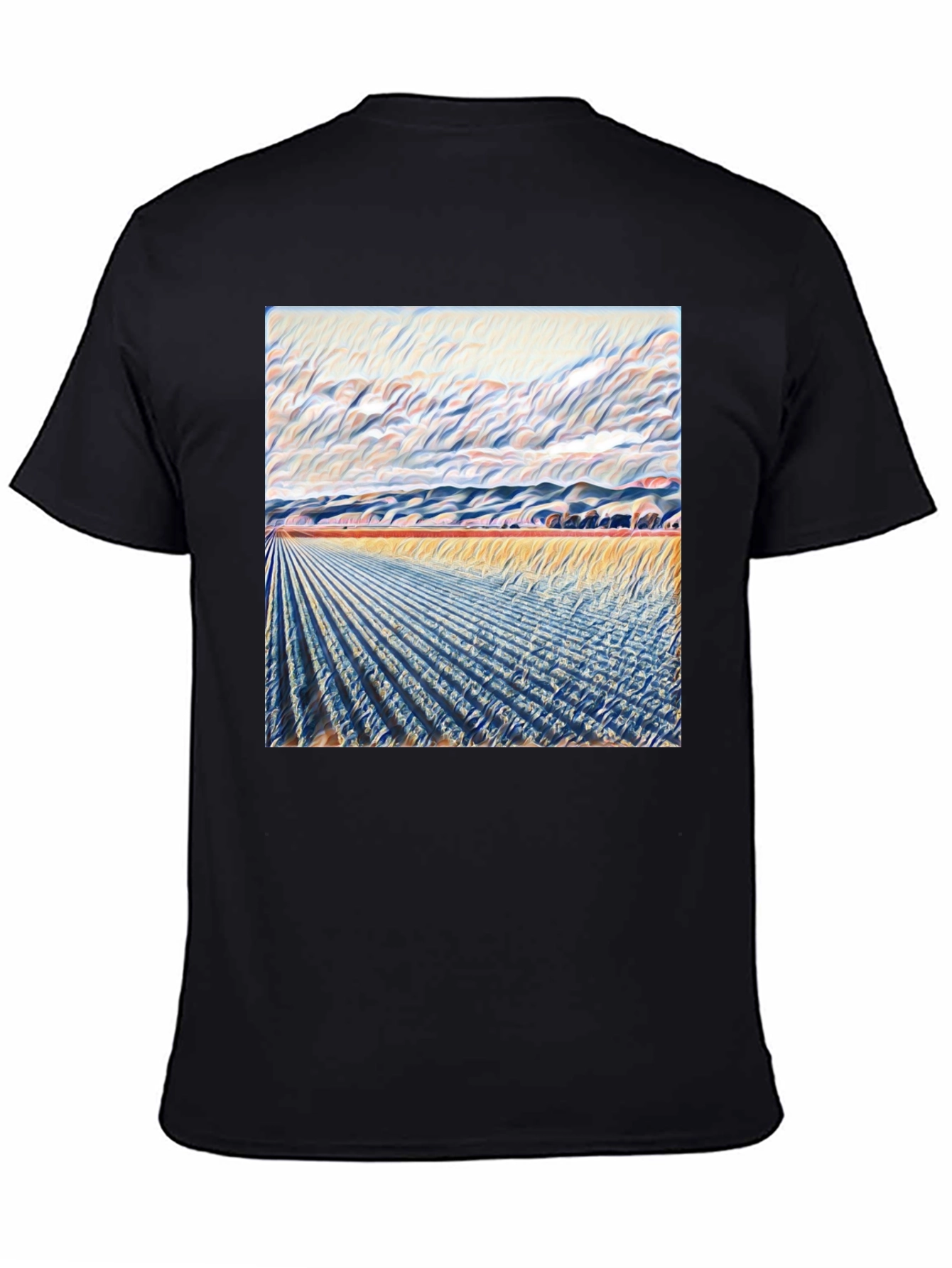 Abstract Field Art T-Shirt - Stylish Graphic Tee