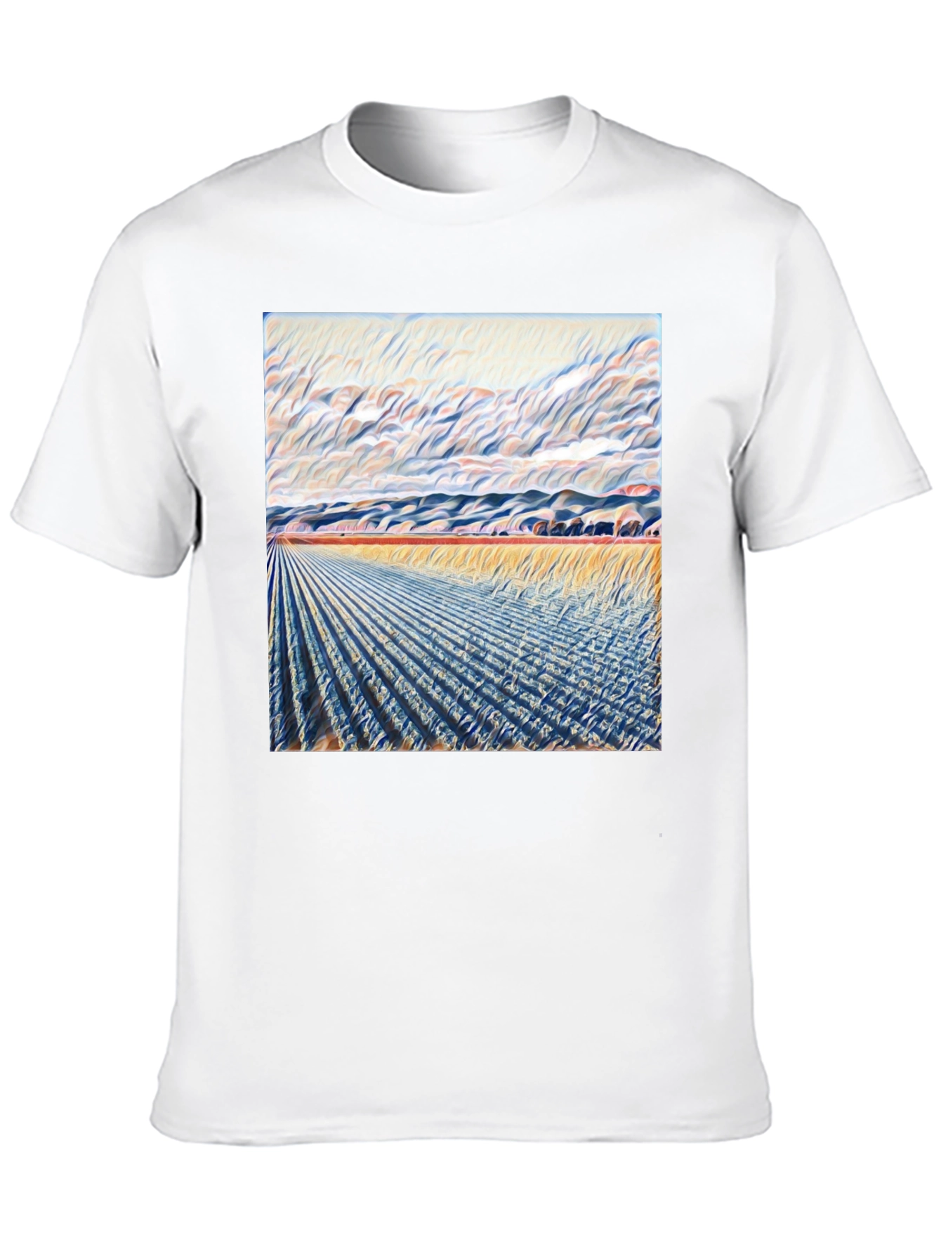 Abstract Field Art T-Shirt - Stylish Graphic Tee