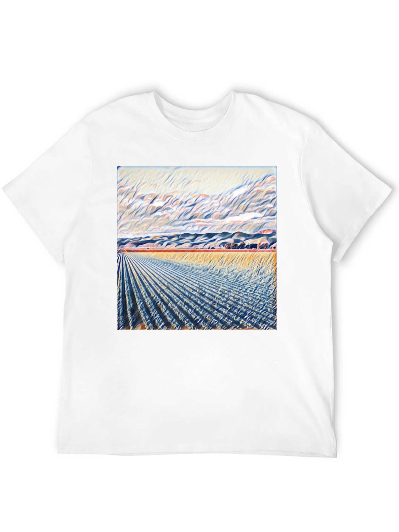 Abstract Field Art T-Shirt - Stylish Graphic Tee