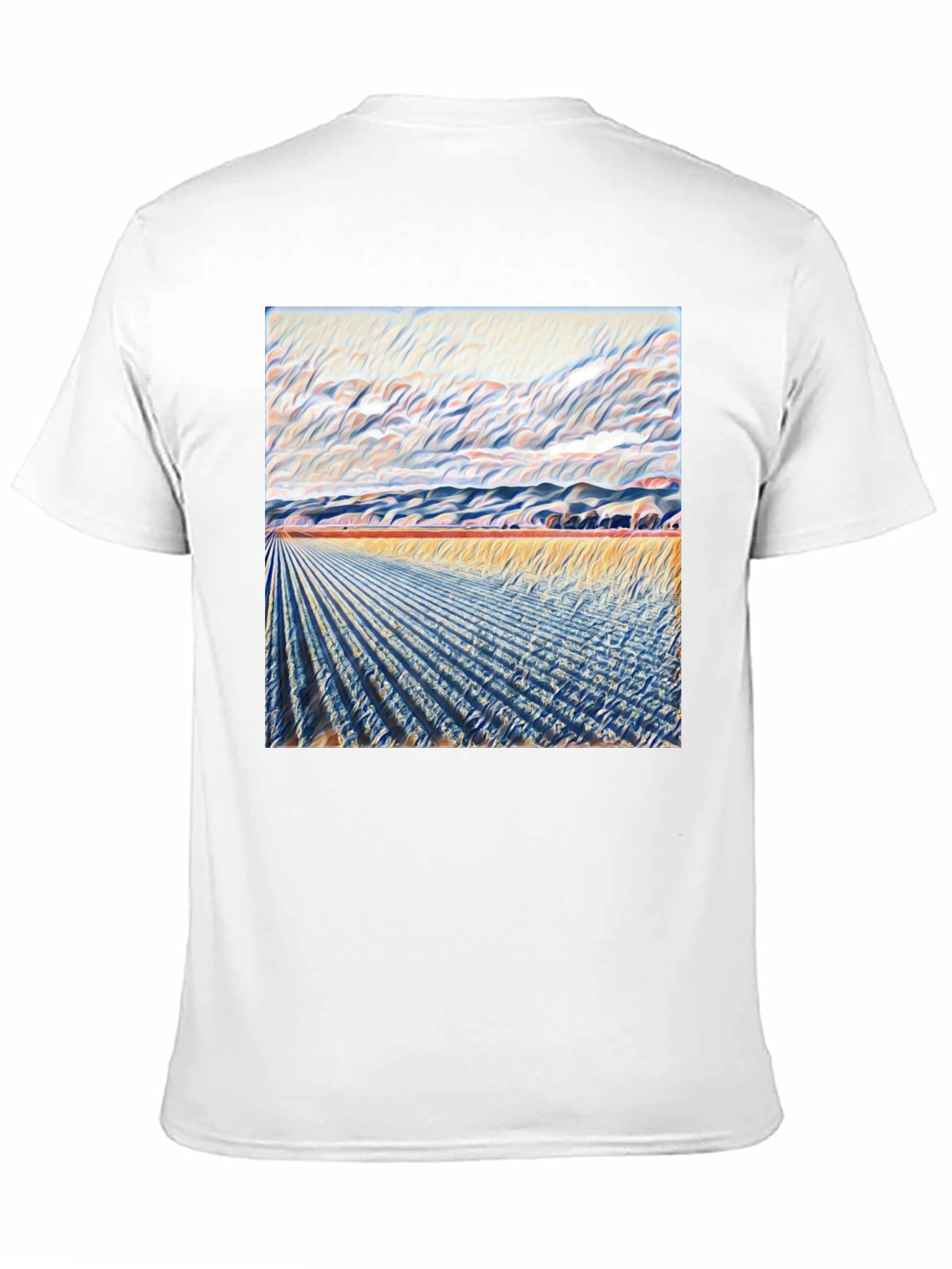 Abstract Field Art T-Shirt - Stylish Graphic Tee