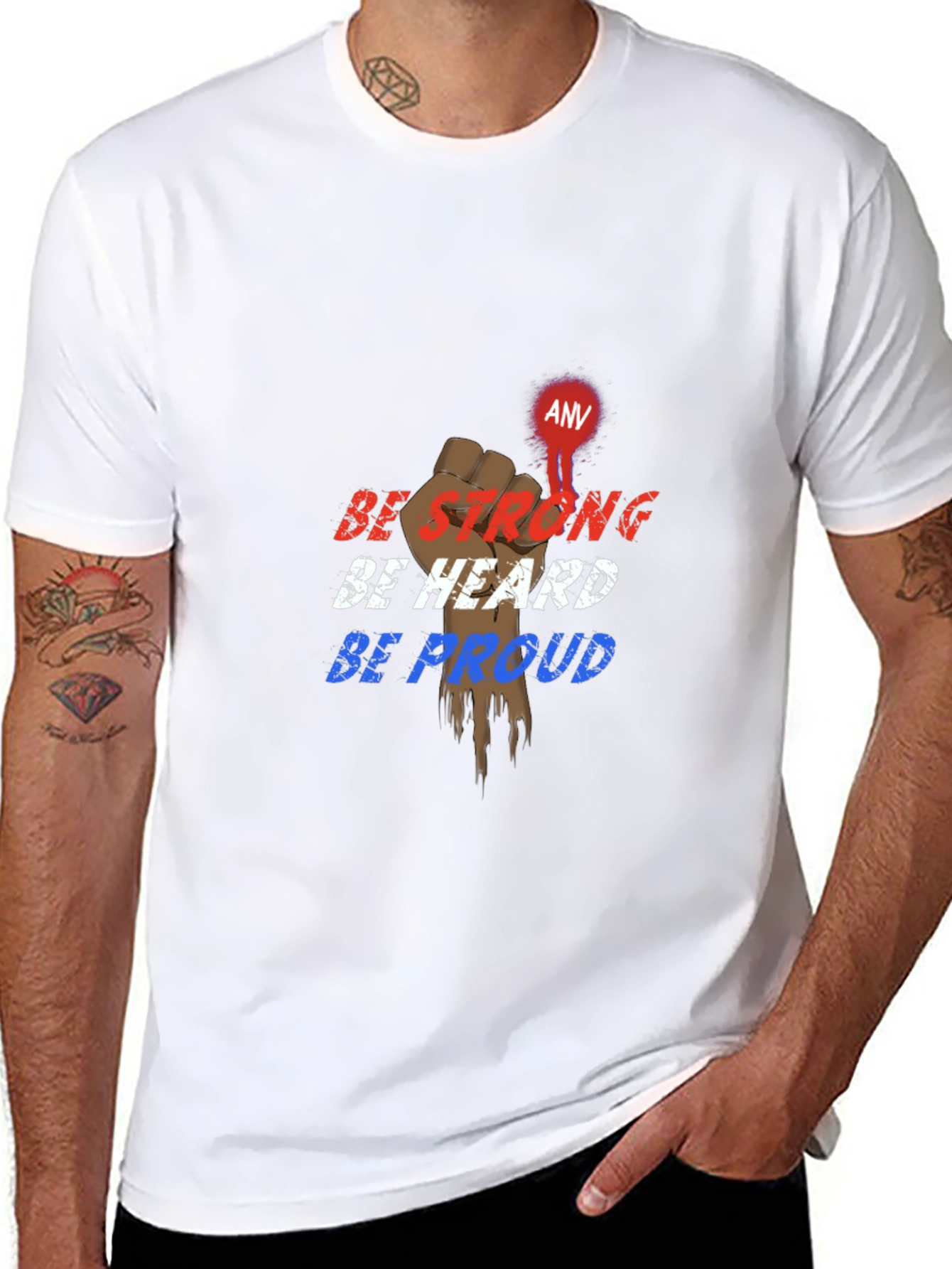 Be Strong Be Heard Be Proud Black T-Shirt