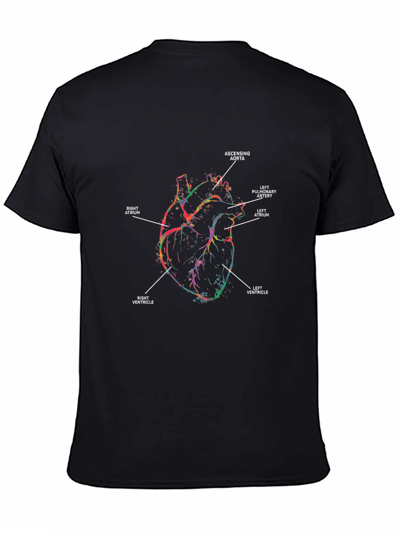 Anatomical Heart Graphic T-Shirt - Black