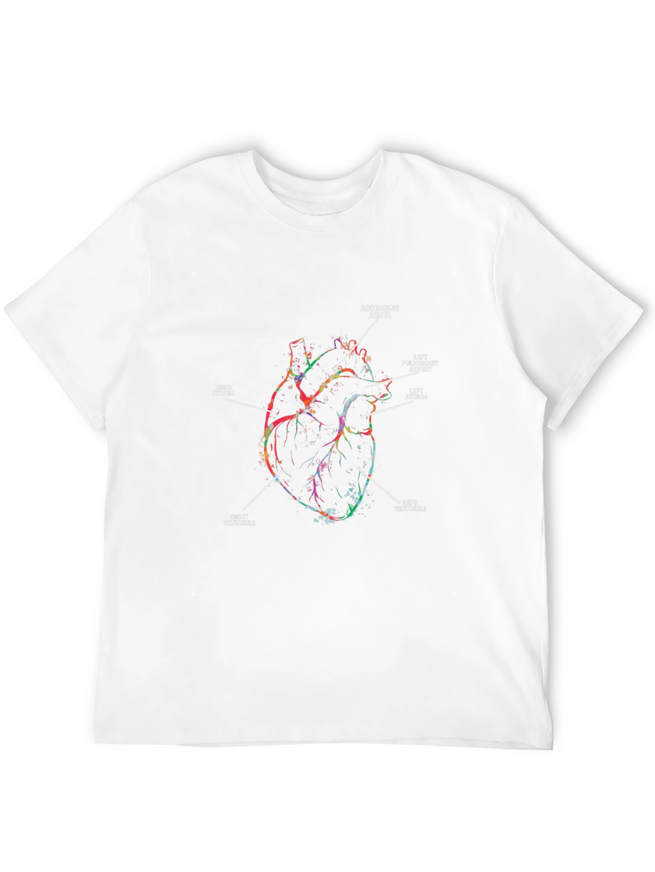 Anatomical Heart Graphic T-Shirt - Black