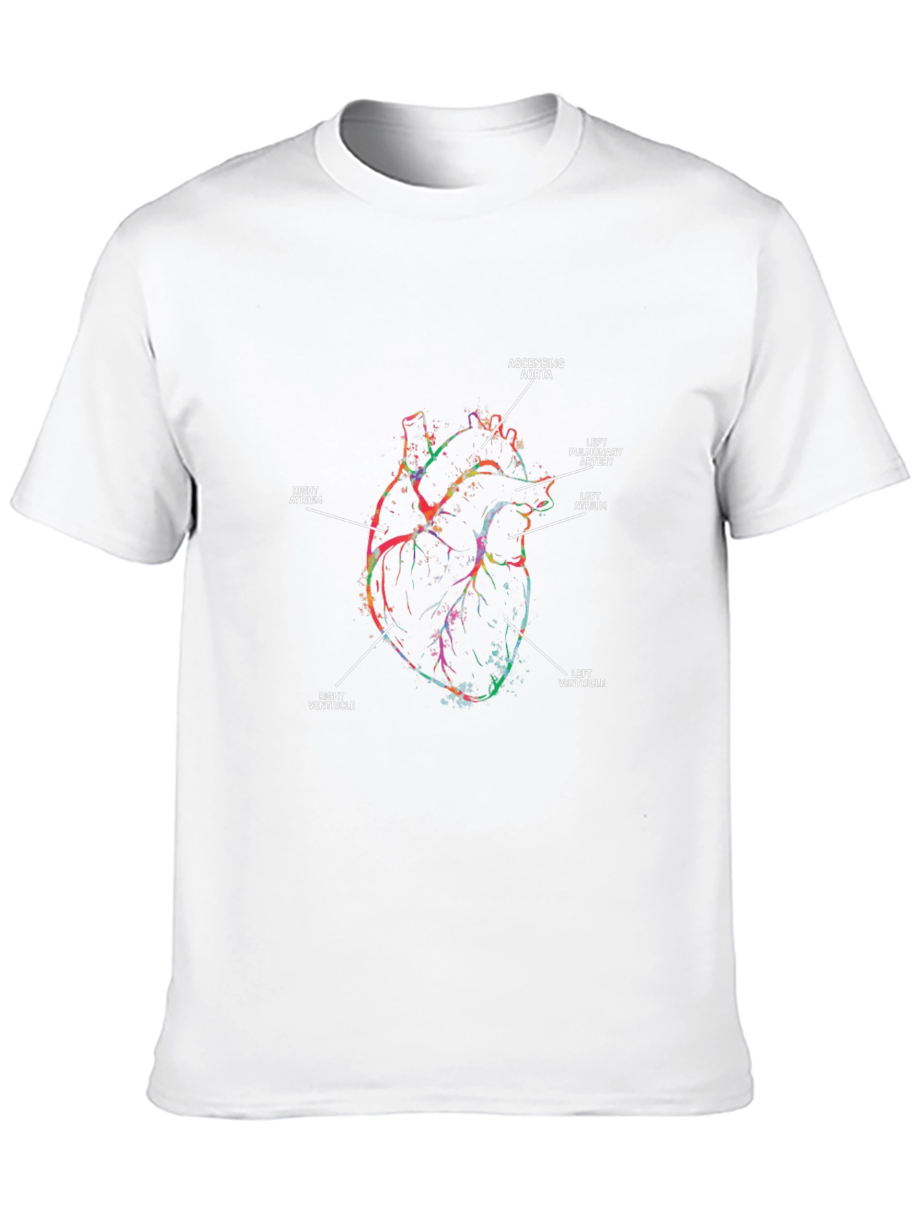 Anatomical Heart Graphic T-Shirt - Black